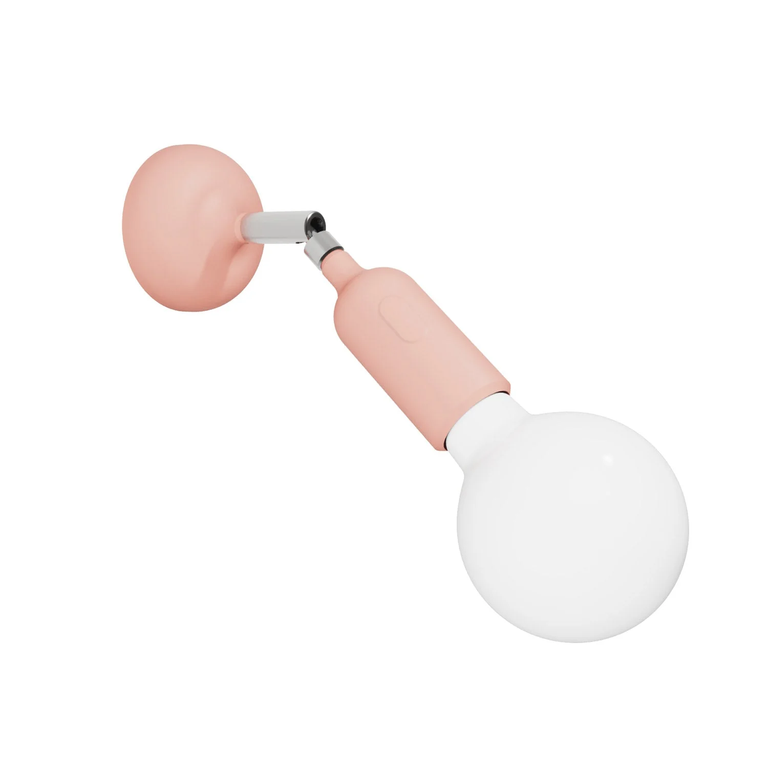 Fermaluce silicone lamp with joint and built-in switch - Salmon