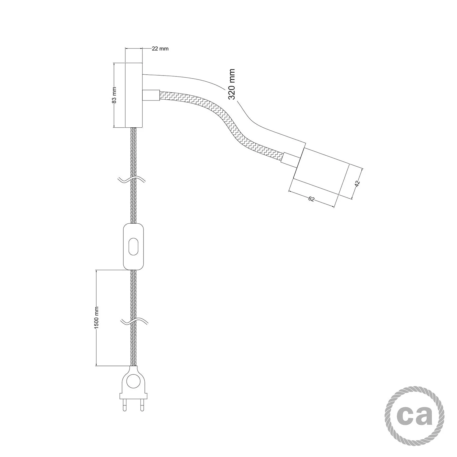 Lampada Spostaluce Flex 30 adjustable with GU1d0 spotlight – Black - Image 4