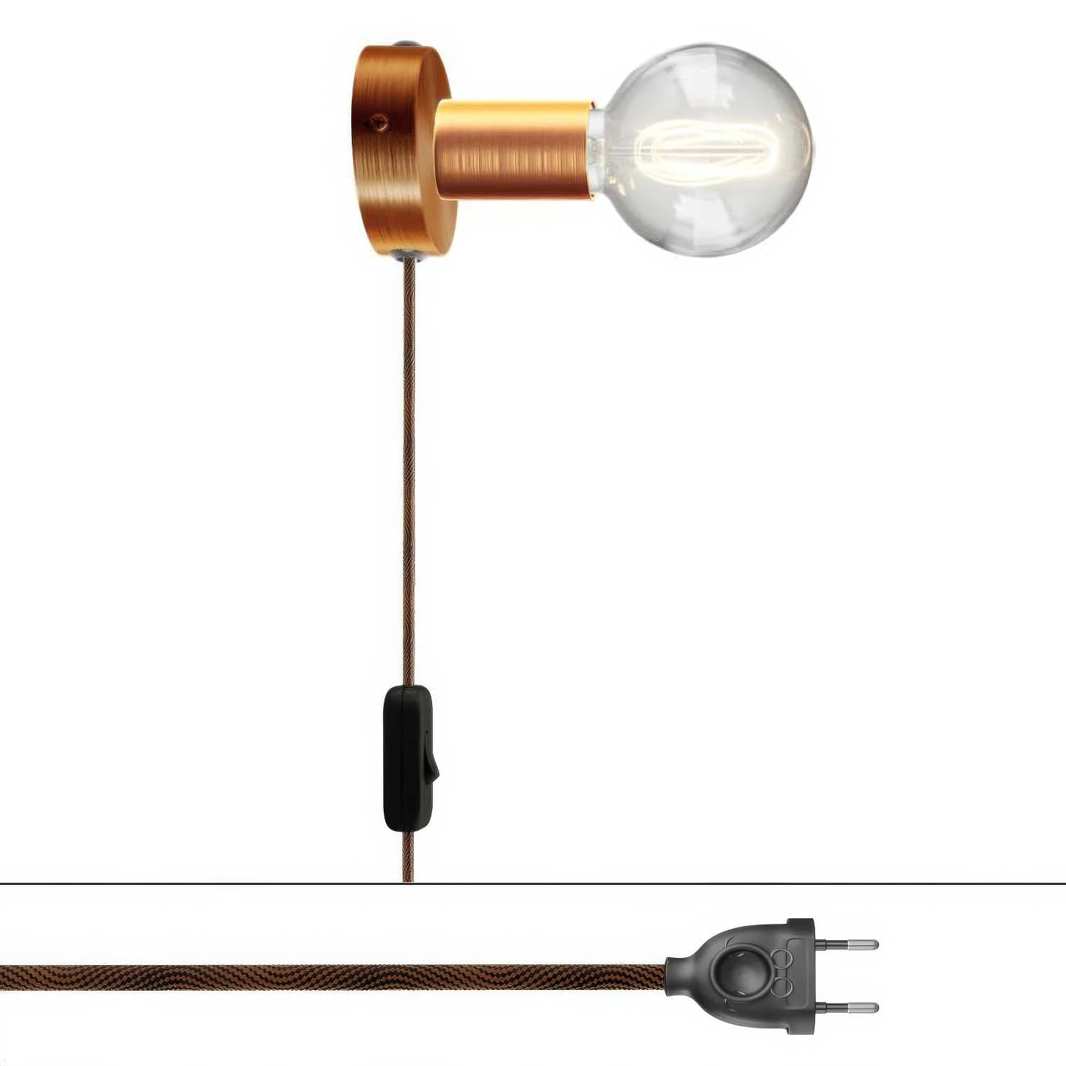 Spostaluce metal lamp - Satin copper