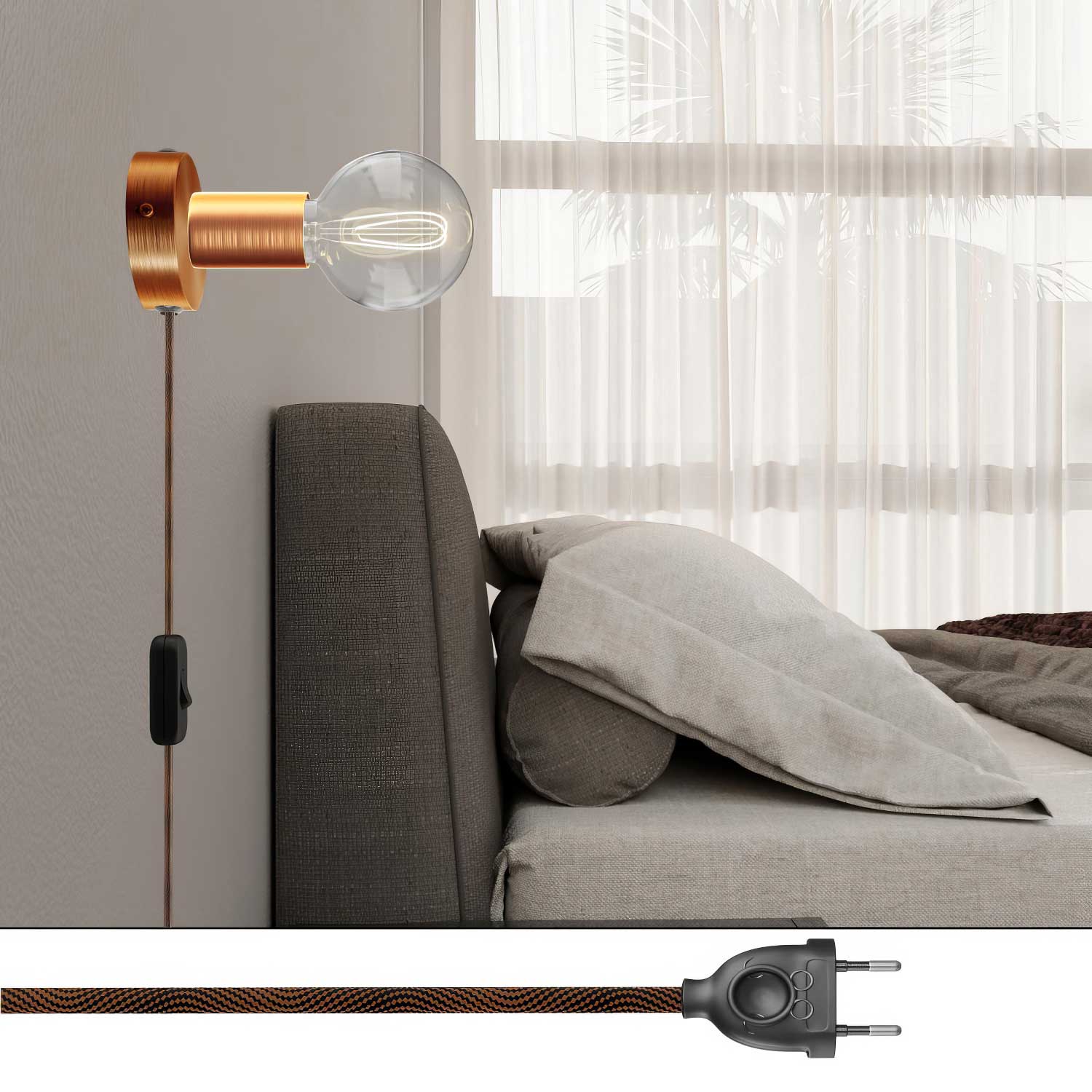 Spostaluce metal lamp - Satin copper - Image 2