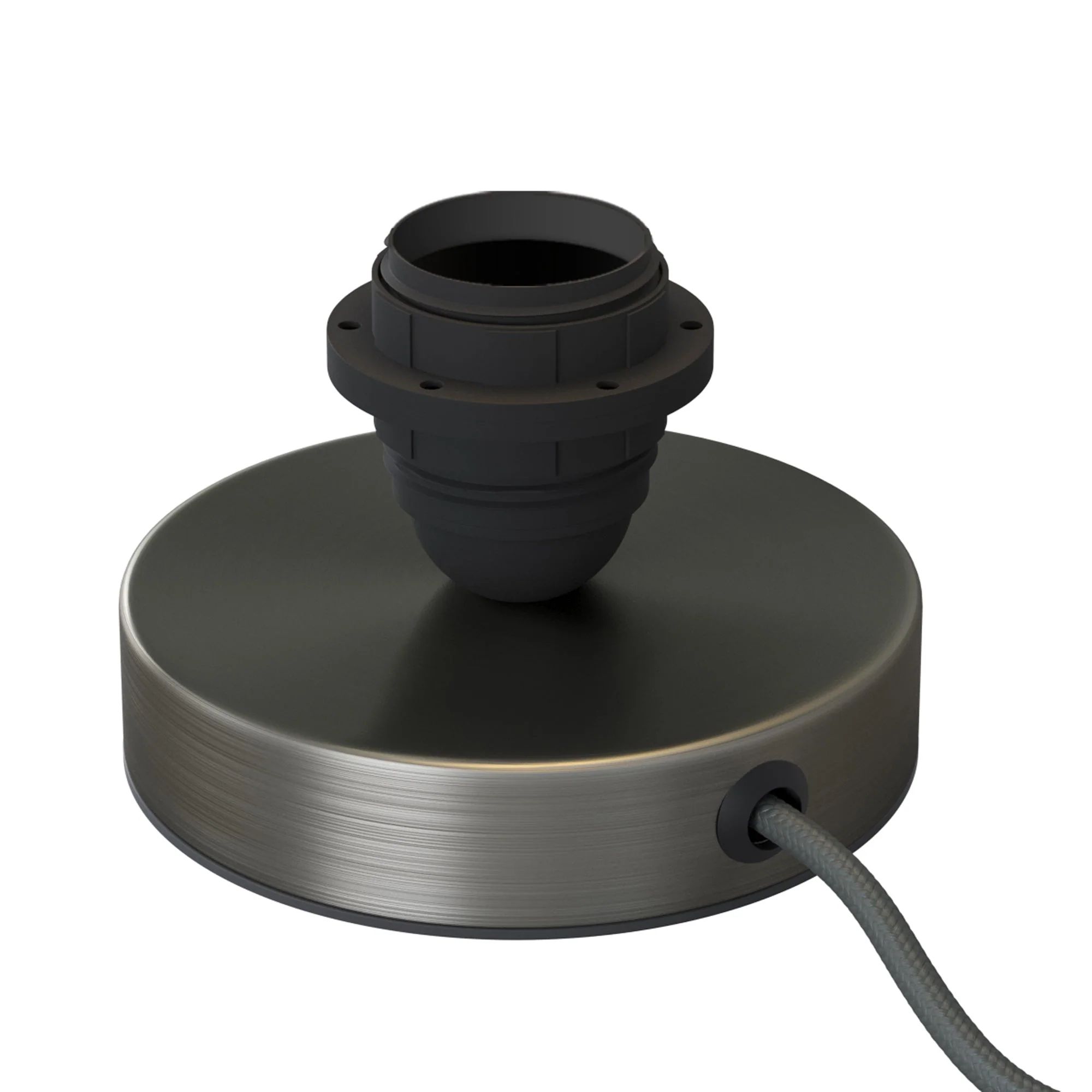 Posaluce for lampshade - Metal table lamp - Satin titanium