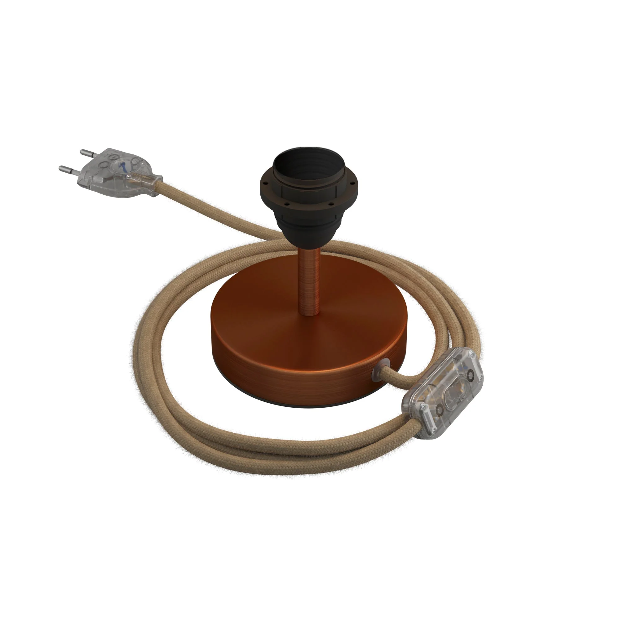 Alzaluce for lampshade - Metal table lamp - Satin copper