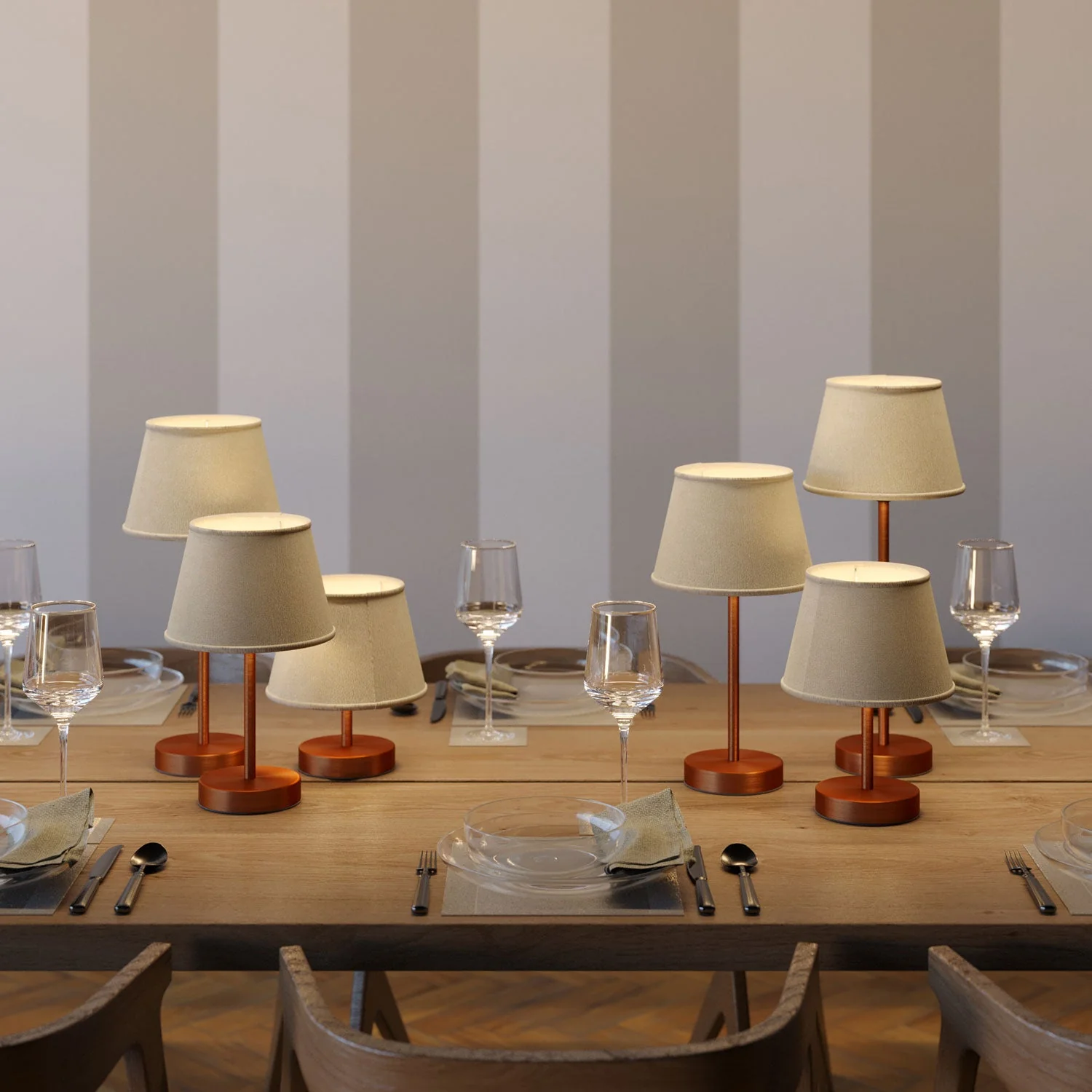 Alzaluce for lampshade - Metal table lamp - Satin copper - Image 2
