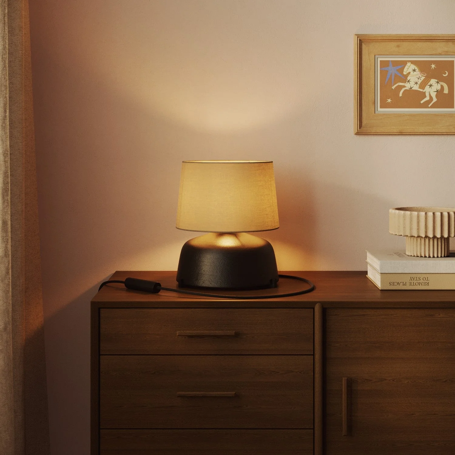 Athena Lampshade with E27 fitting for table and floor lamp - Made in Italy - Arenal Dove Gray - Image 2