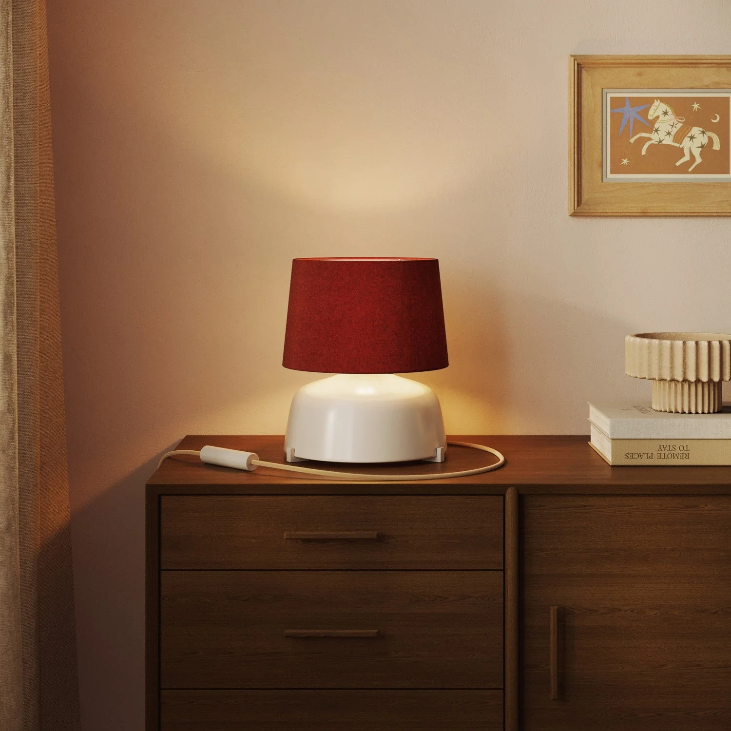 Athena lampshade with E27 fitting for table lamp – Made in Italy – Lobster wool - Image 2