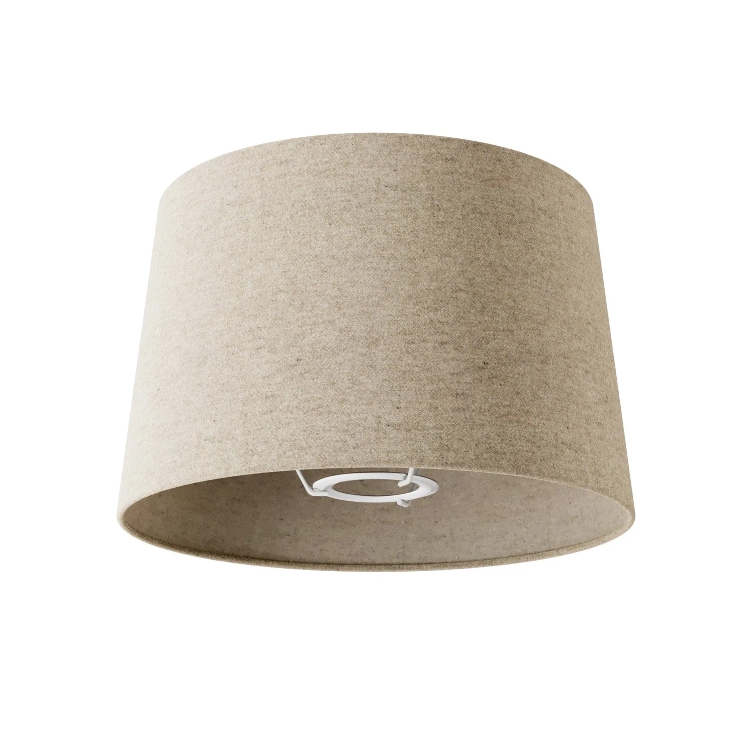 Athena Lampshade with E27 fitting for table or floor lamp - Made in Italy - Beige Wool