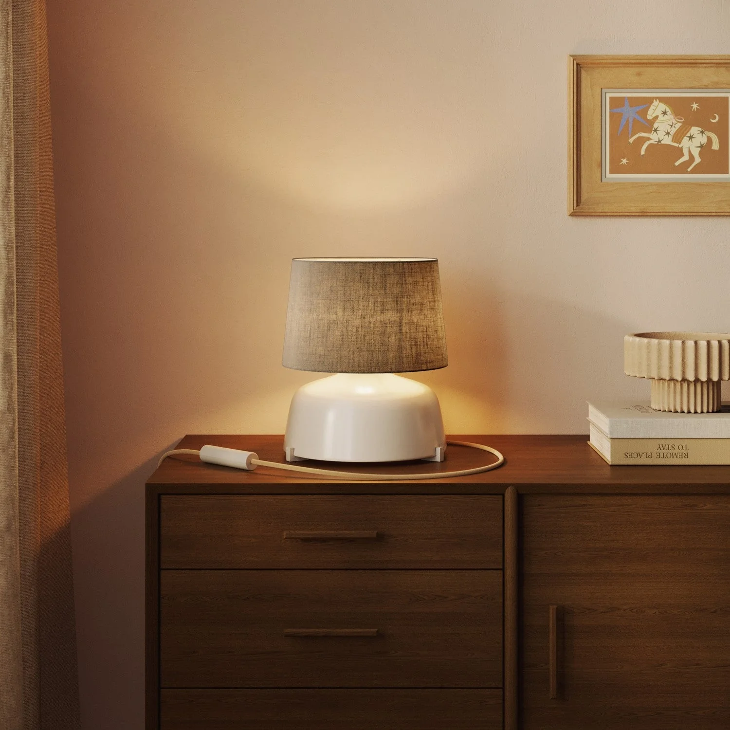 Athena Lampshade with E27 fitting for table or floor lamp - Made in Italy - Camelot Gray - Image 2