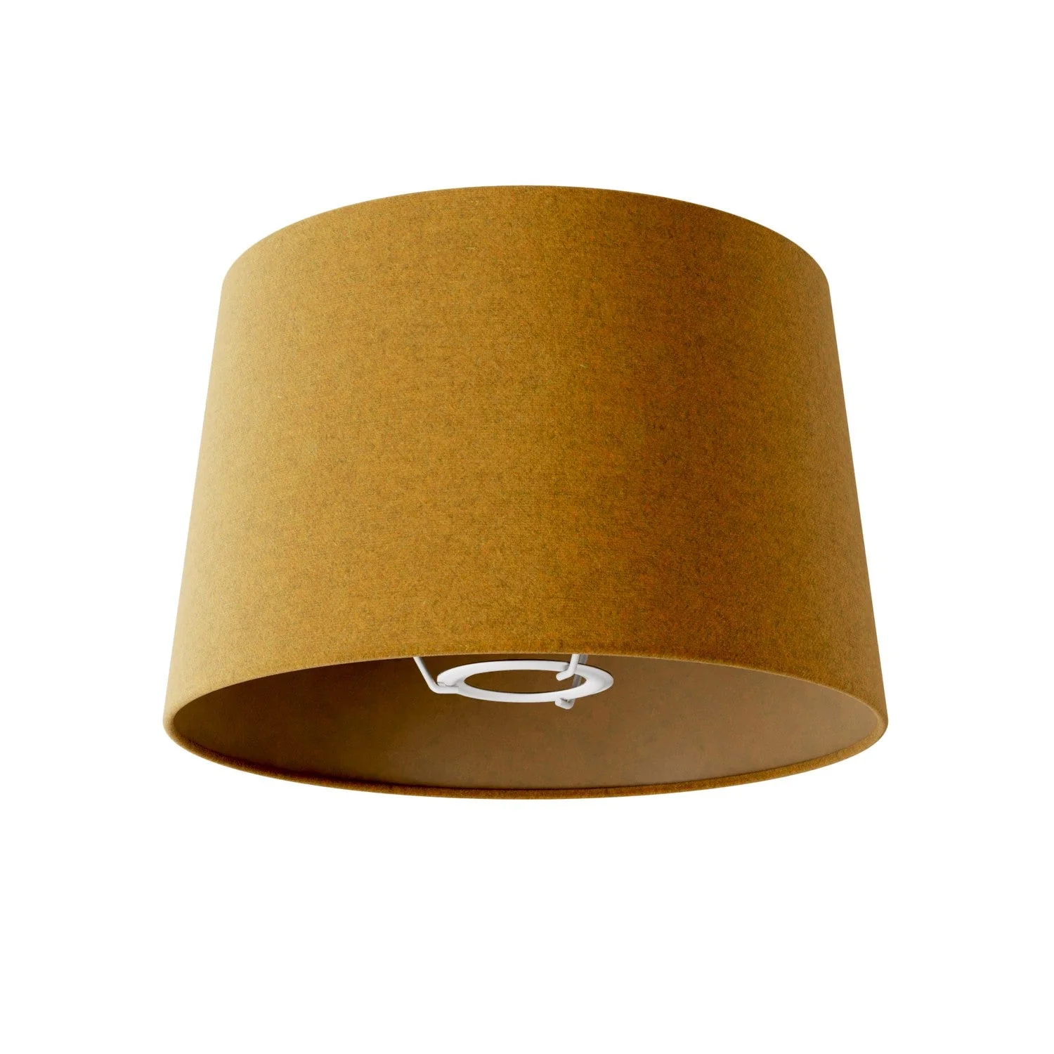 Athena Lampshade with E27 fitting for table or floor lamp - Made in Italy - Mustard Wool