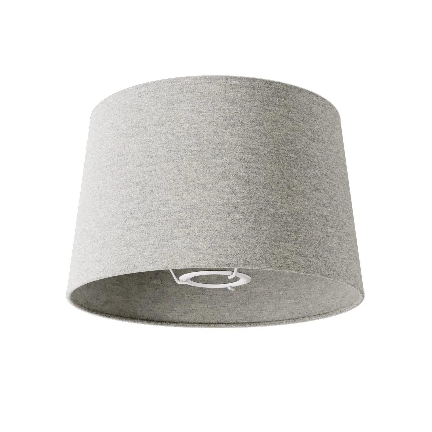 Athena Lampshade with E27 fitting for table or floor lamp - Made in Italy - Light Gray Wool