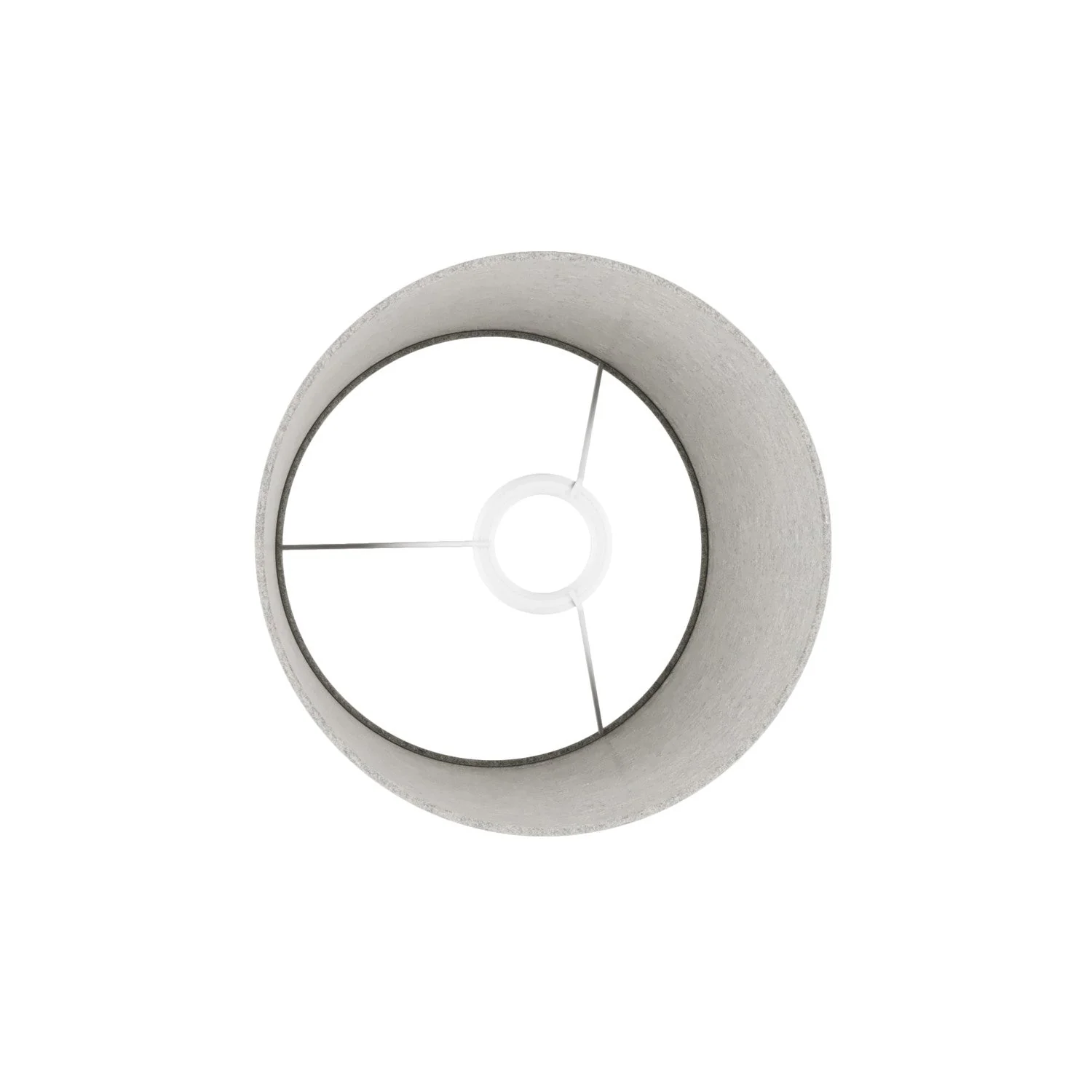 Athena Lampshade with E27 fitting for table or floor lamp - Made in Italy - Light Gray Wool - Image 3
