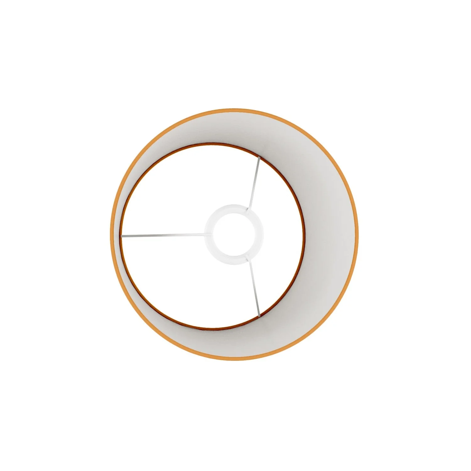 Athena lampshade with E27 fitting for table or floor lamp - Made in Italy - Mandarino cotton - Image 3