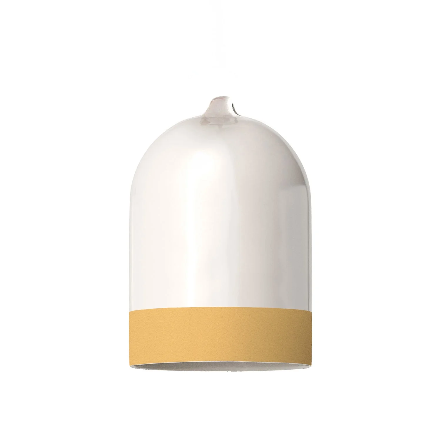Mini XS Bell Lampshade two-tone in White and Yellow ceramic, Materia collection - Made in Italy - Image 3