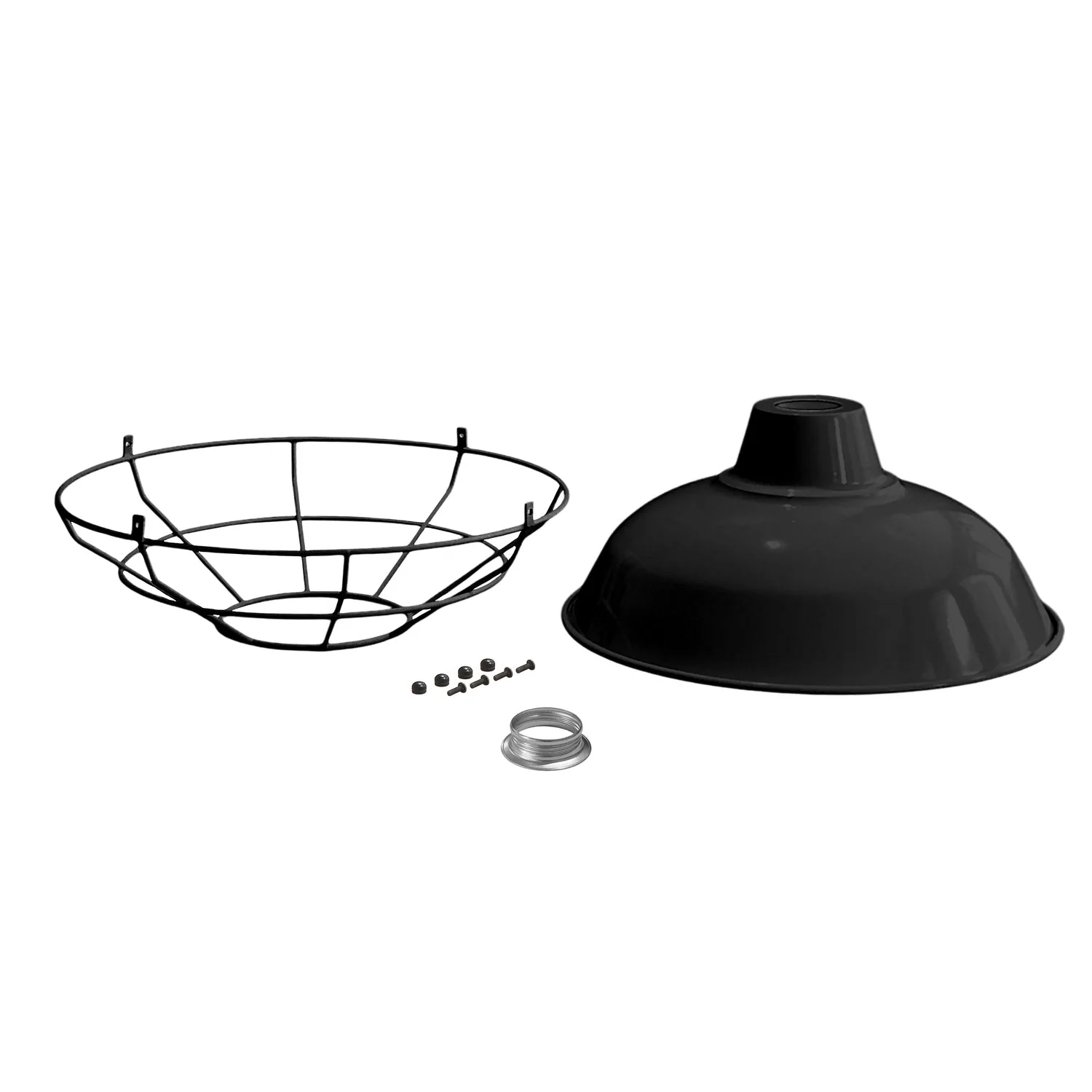 Bistrot lampshade with metal cage - Black - Image 2
