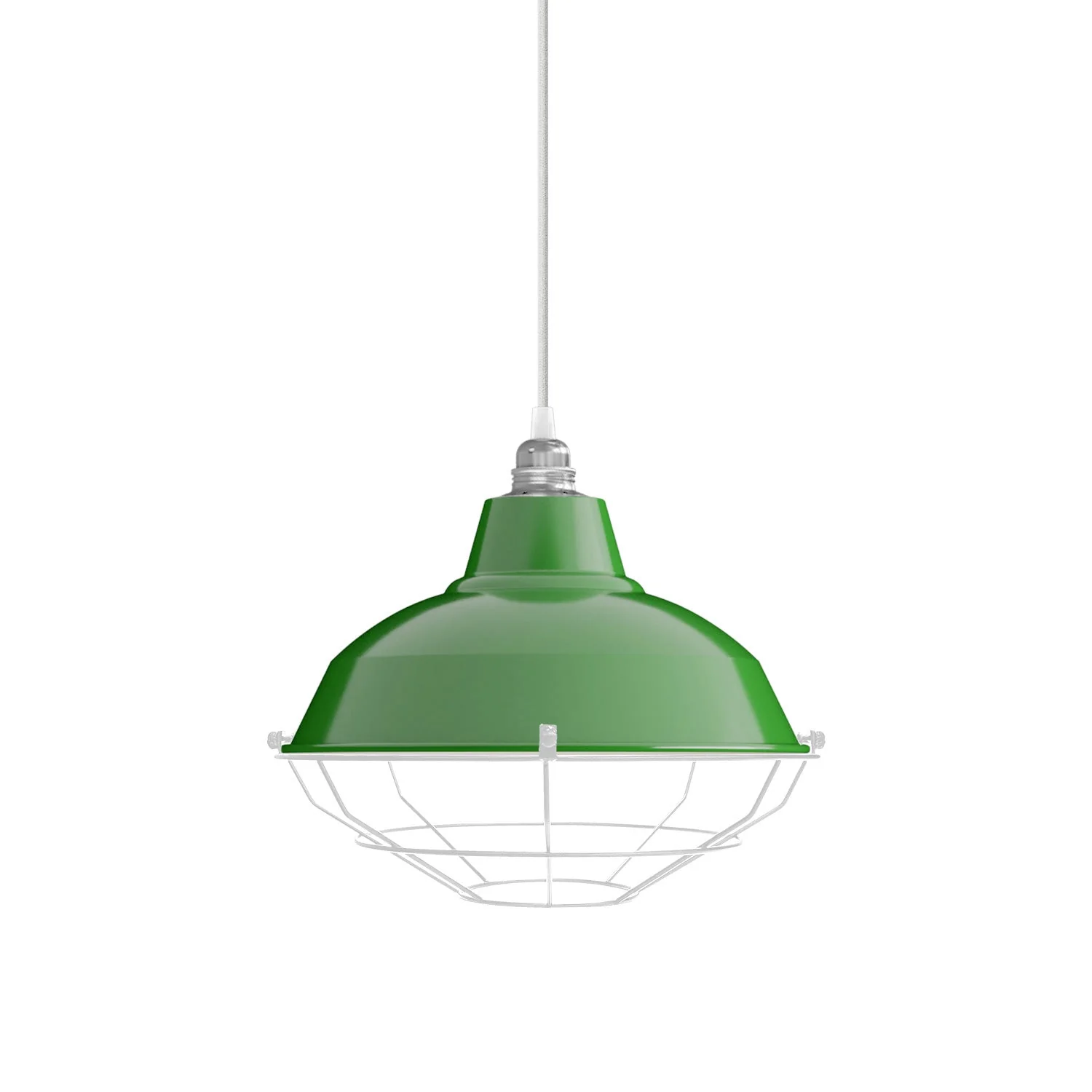 Bistrot lampshade with metal cage - Green