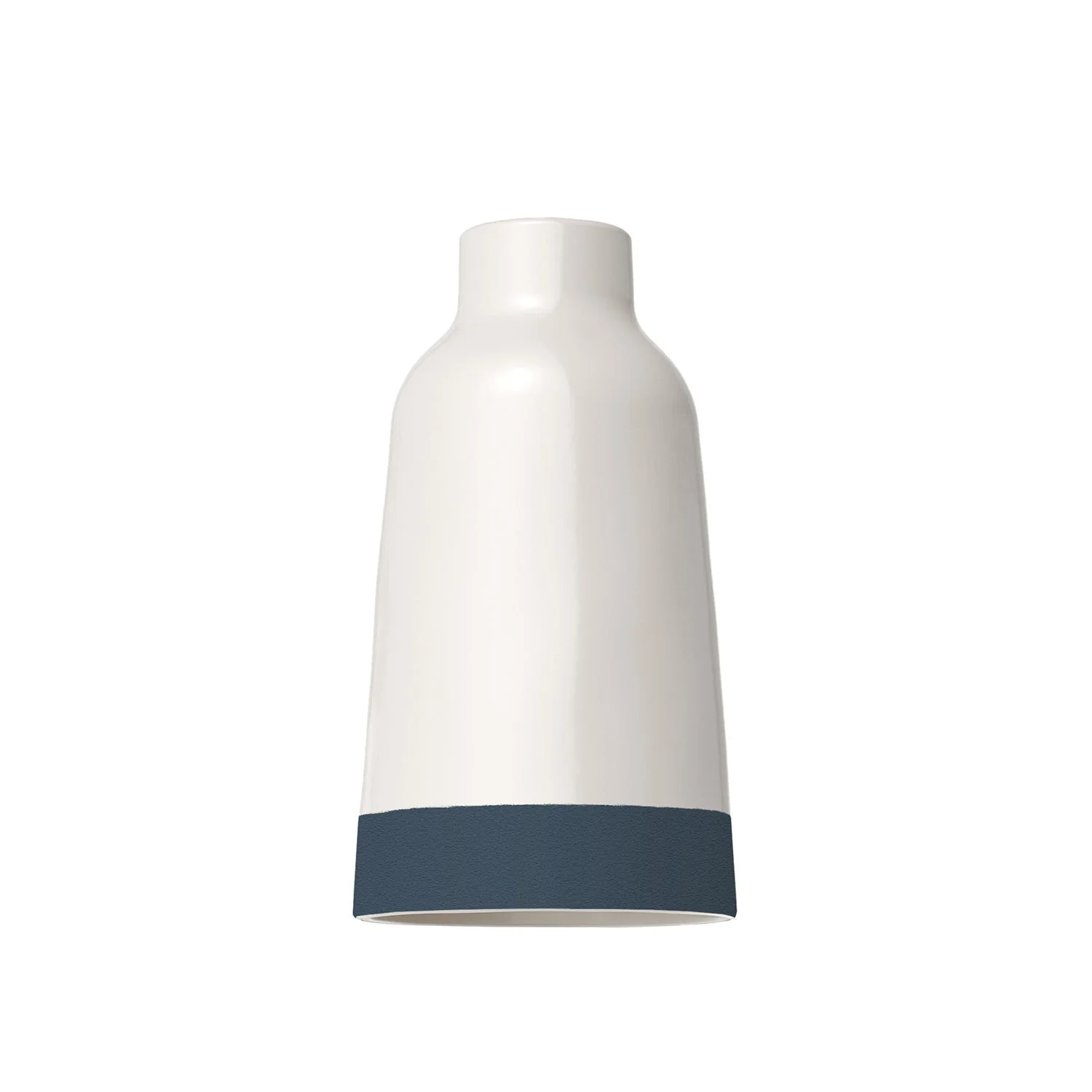 Bicolour Bottiglia lampshade in ceramic White and Petrol, Materia collection - Made in Italy - Image 4