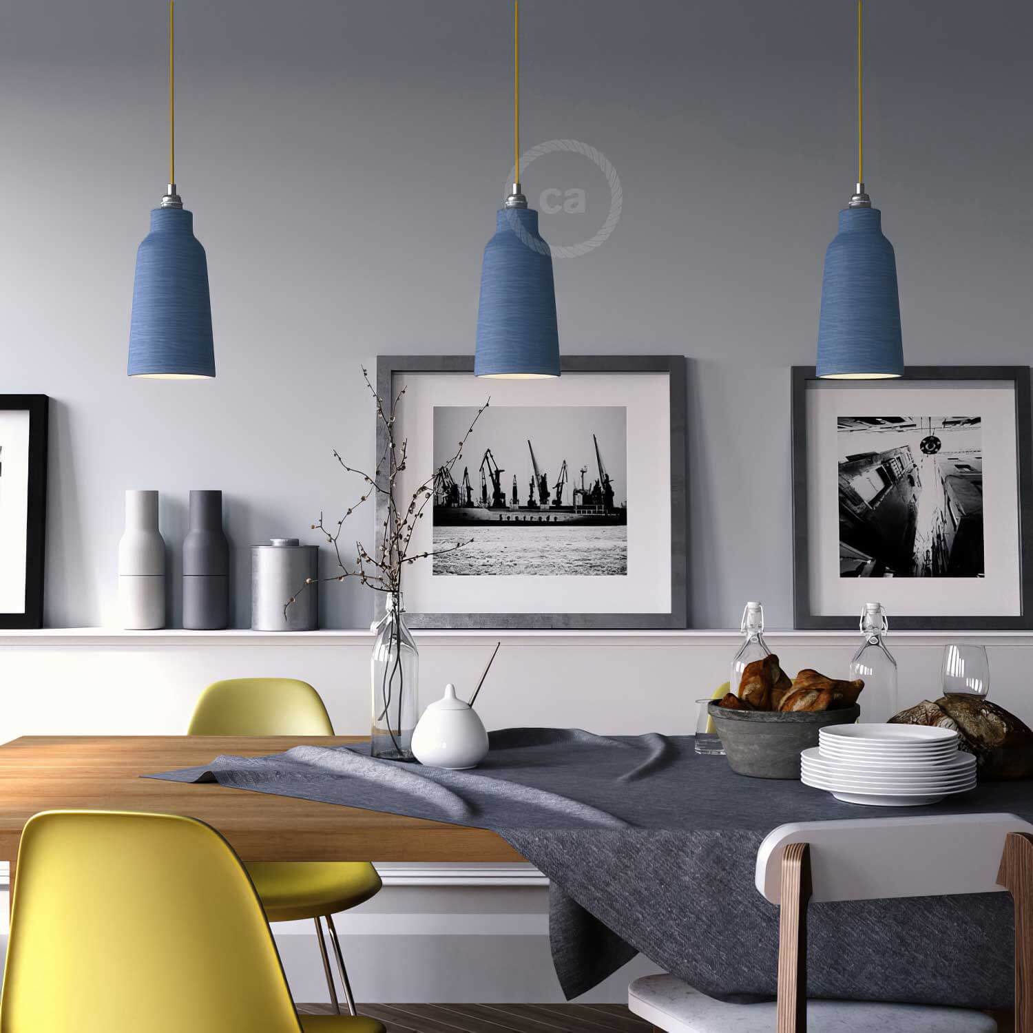 Bottiglia ceramic lampshade, Materia collection – Made in Italy – Striated Avion - Image 2
