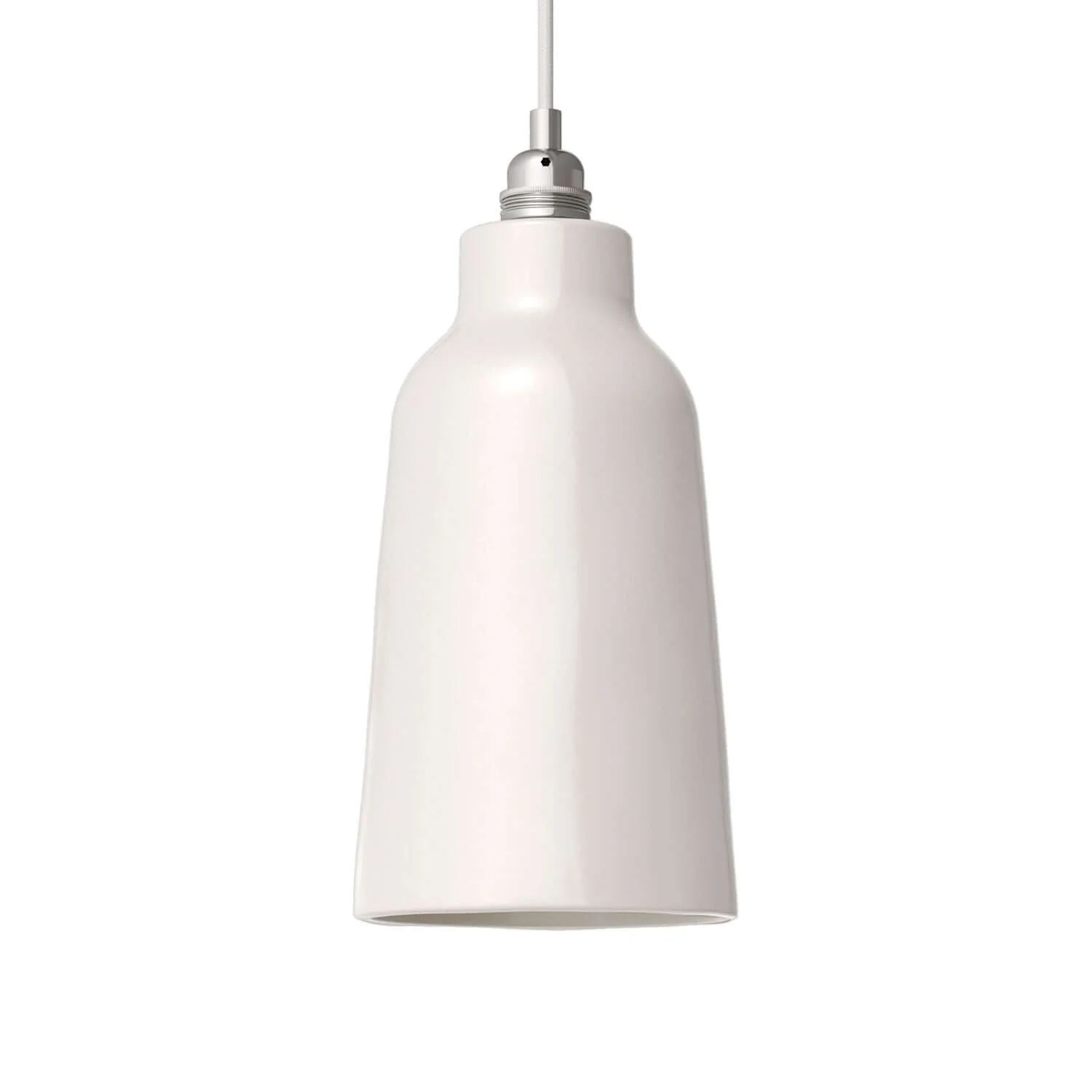 Bottiglia ceramic lampshade, Materia collection - Made in Italy - Glossy white