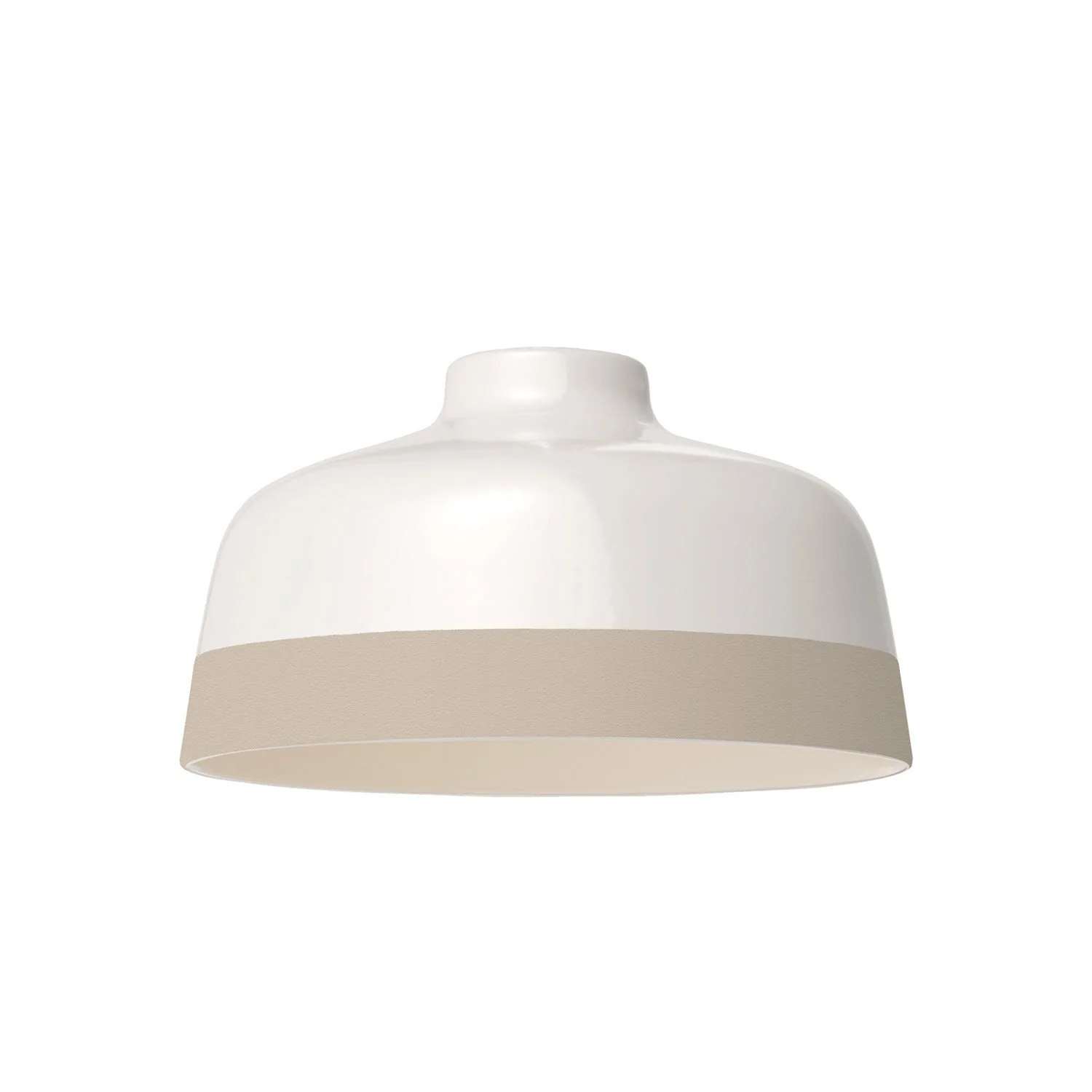 Bicolour Cup ceramic lampshade in White and Dove Grey, Materia collection - Made in Italy - Image 4