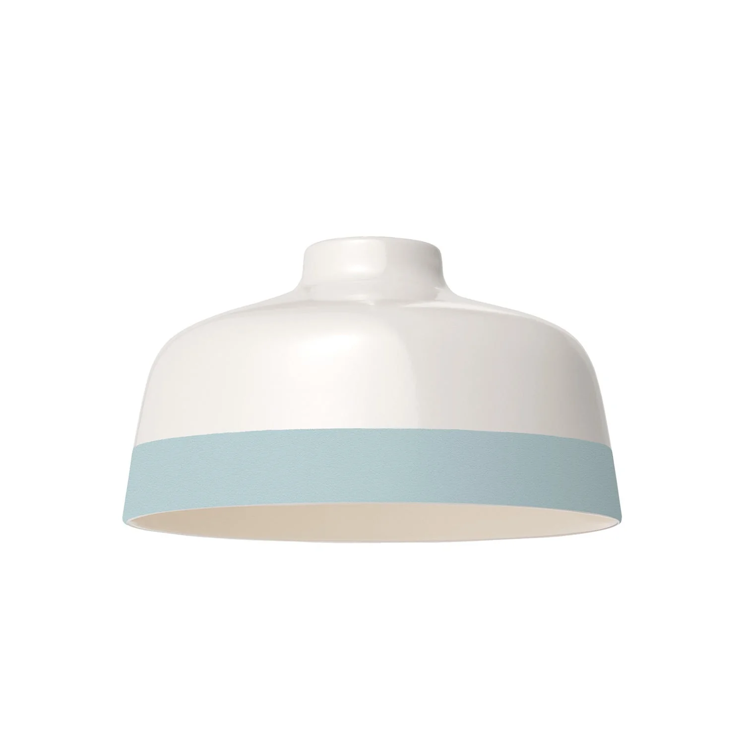 Two-tone Cup Lampshade in White and Blue ceramic, Materia collection - Made in Italy - Image 4