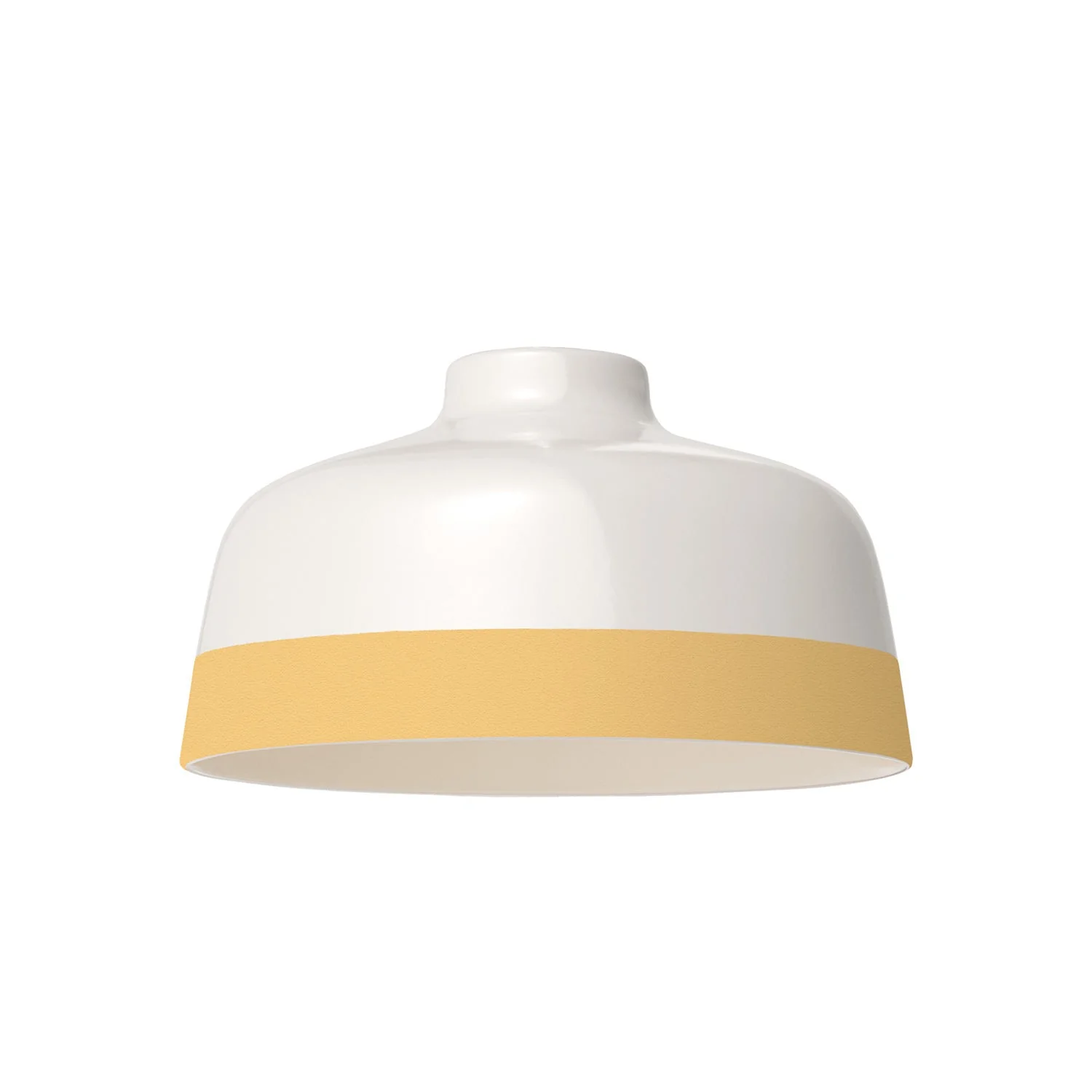 Bicolour Cup Lampshade in White and Yellow ceramic, Materia collection - Made in Italy - Image 4