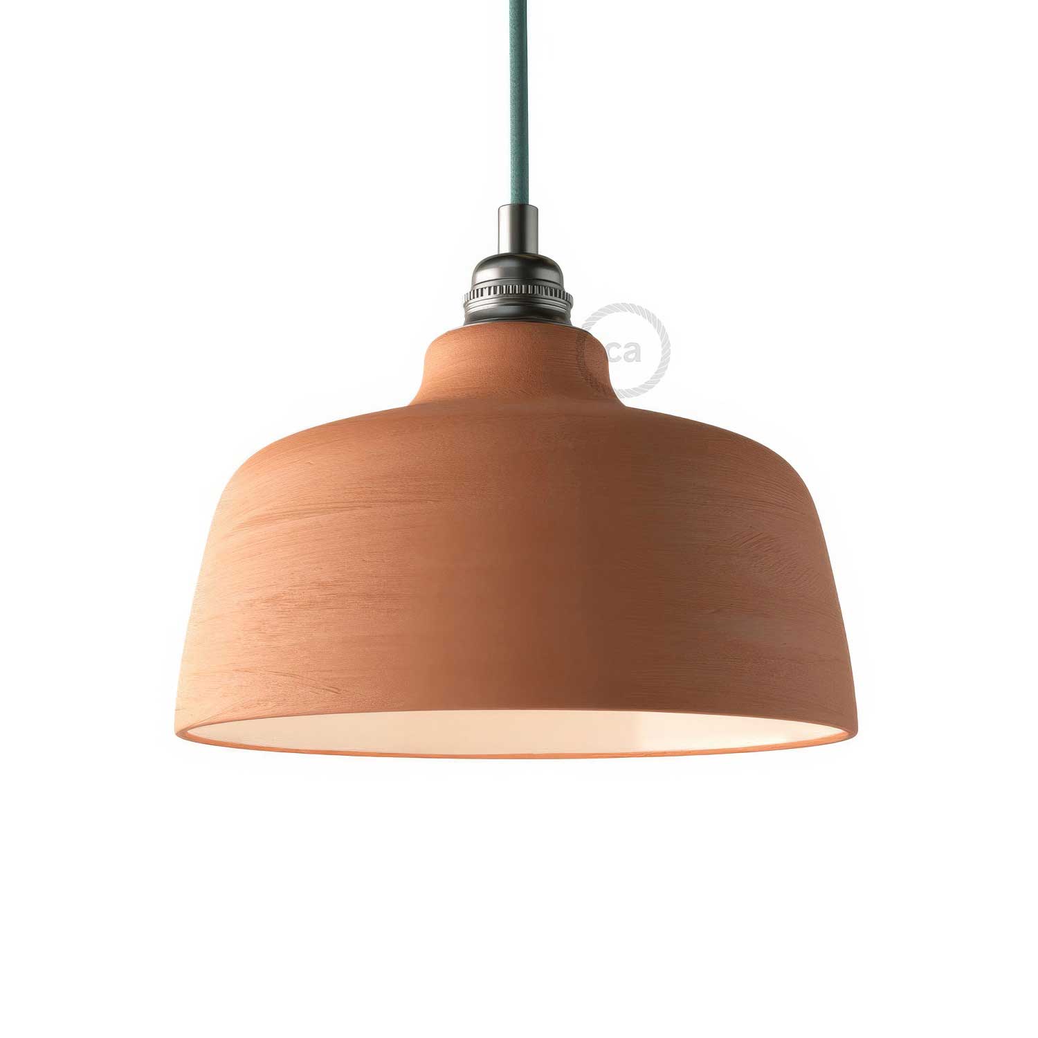 Cup ceramic Lampshade, Materia collection - Made in Italy - Striated terracotta