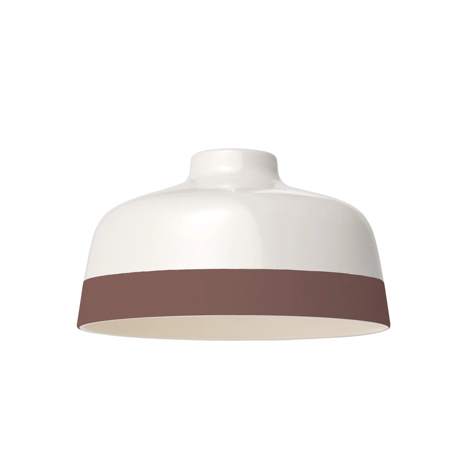 Bicolour Cup Lampshade in White and Brown ceramic, Materia collection – Made in Italy - Image 4