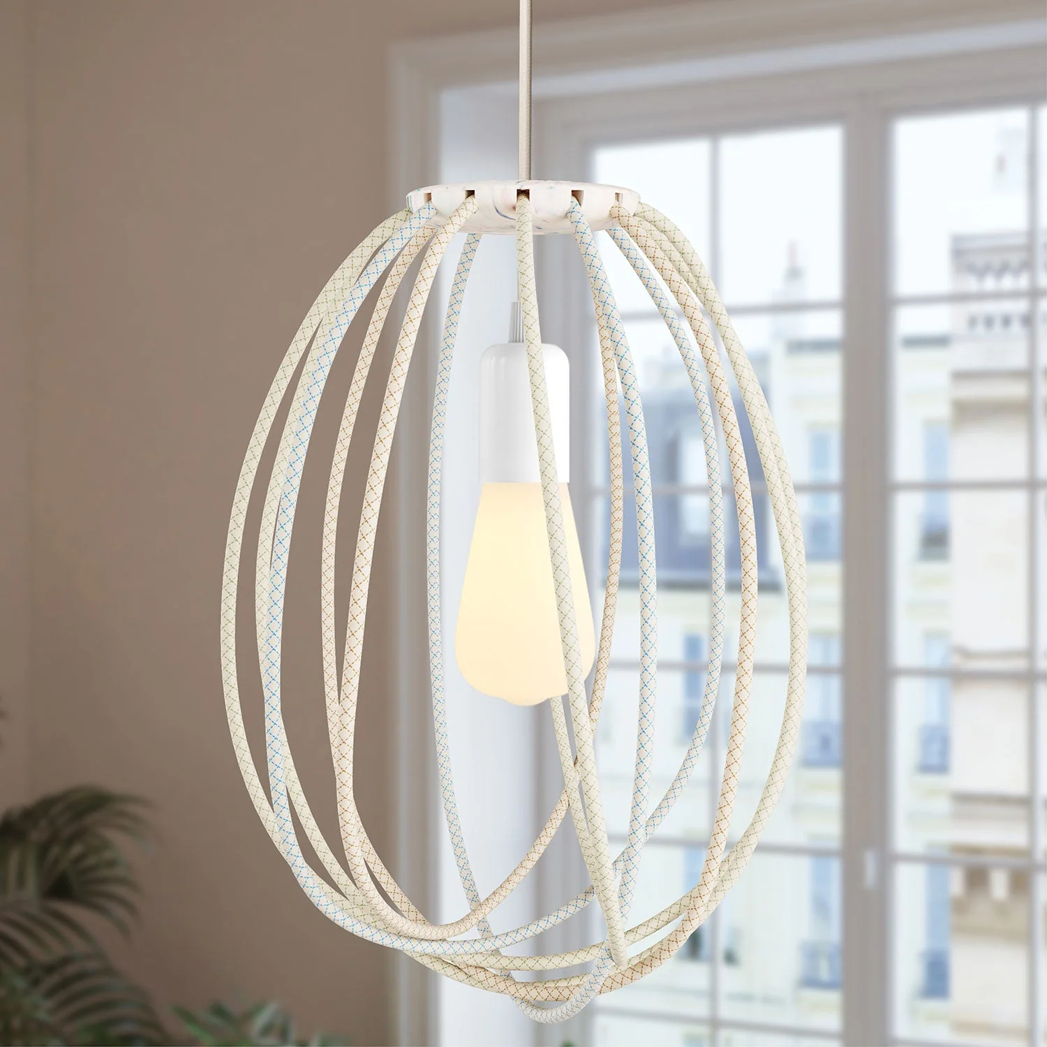 Cablò multicolour lampshade 100 cm and Losanga cables - Image 2