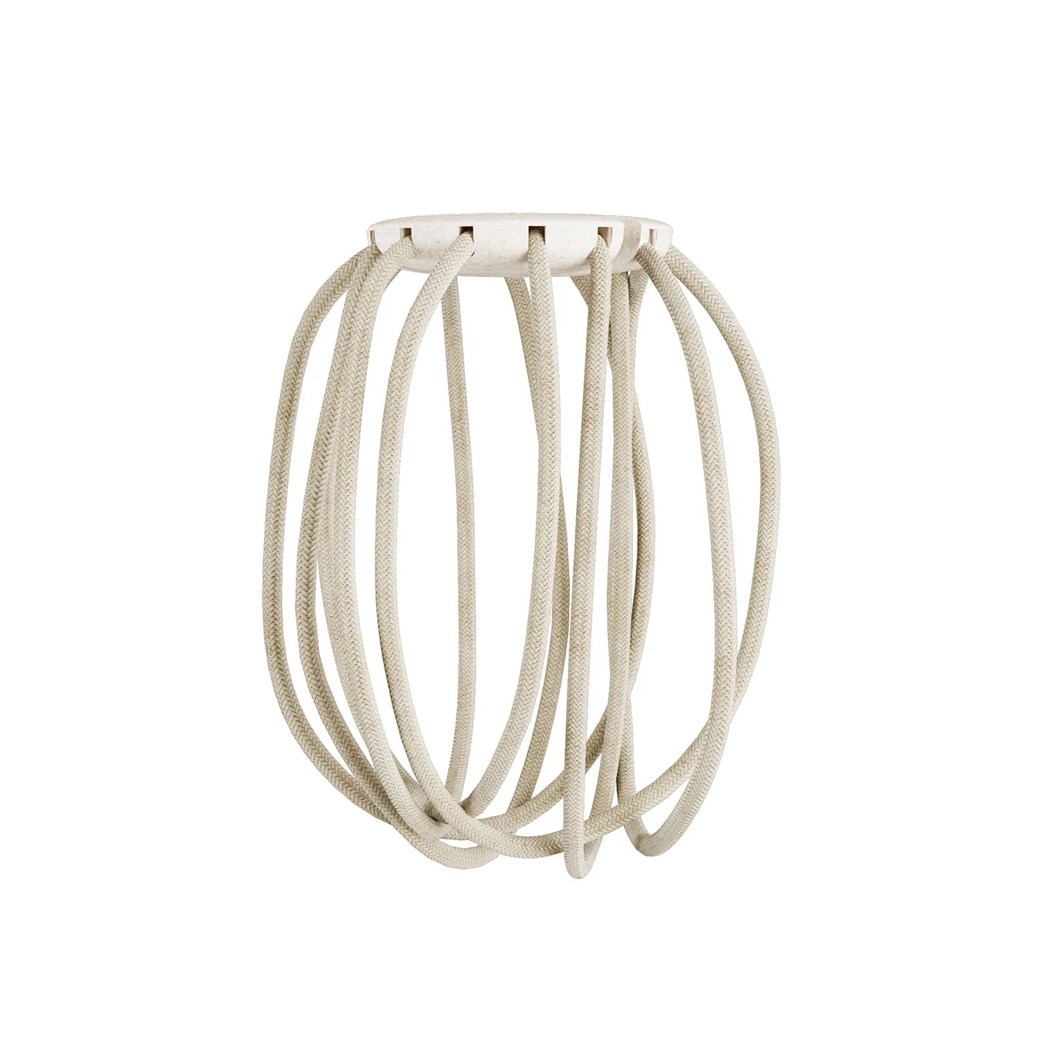Cablò multicolour lampshade 50 cm and white linen cables
