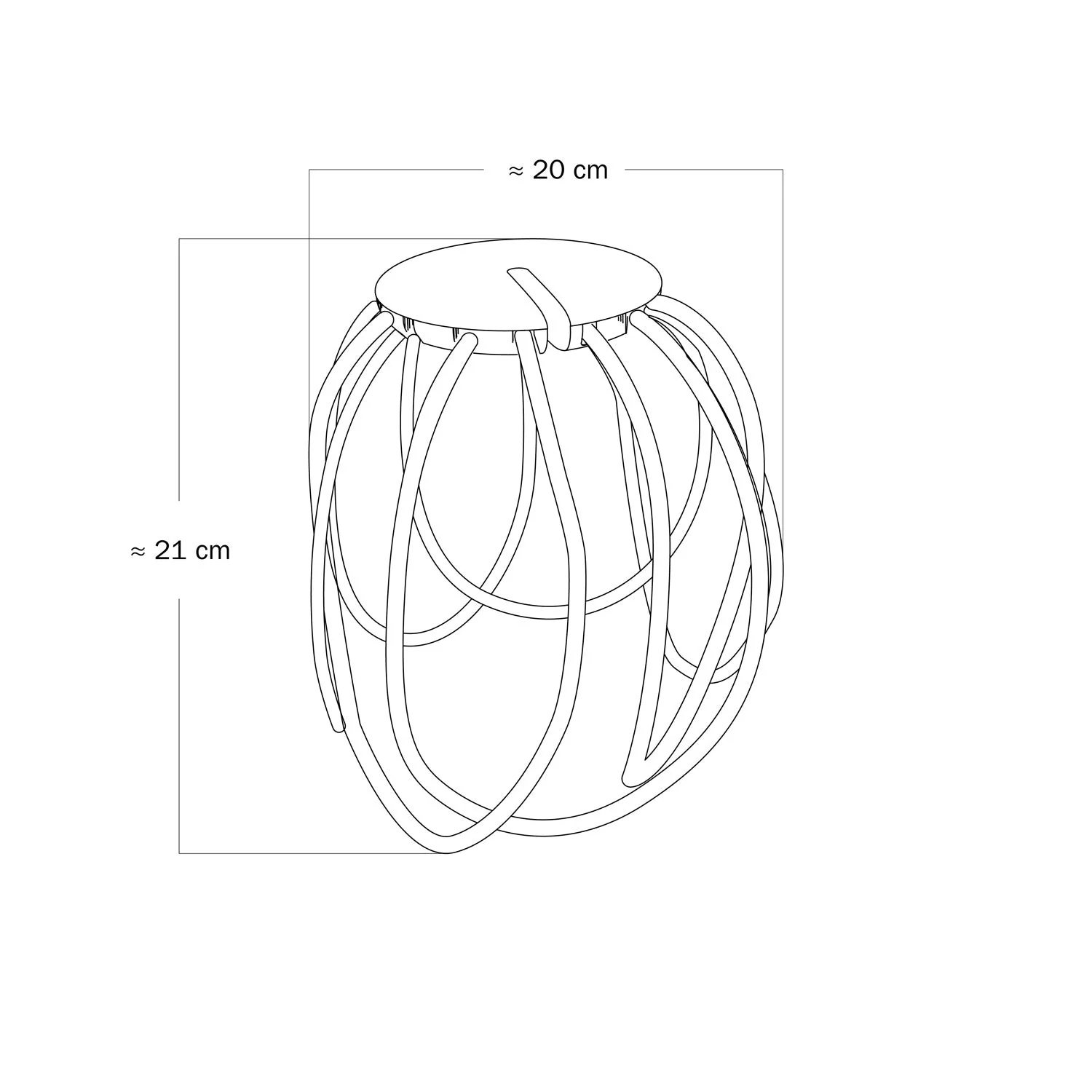Cablò multicolour lampshade 50 cm and white linen cables - Image 6