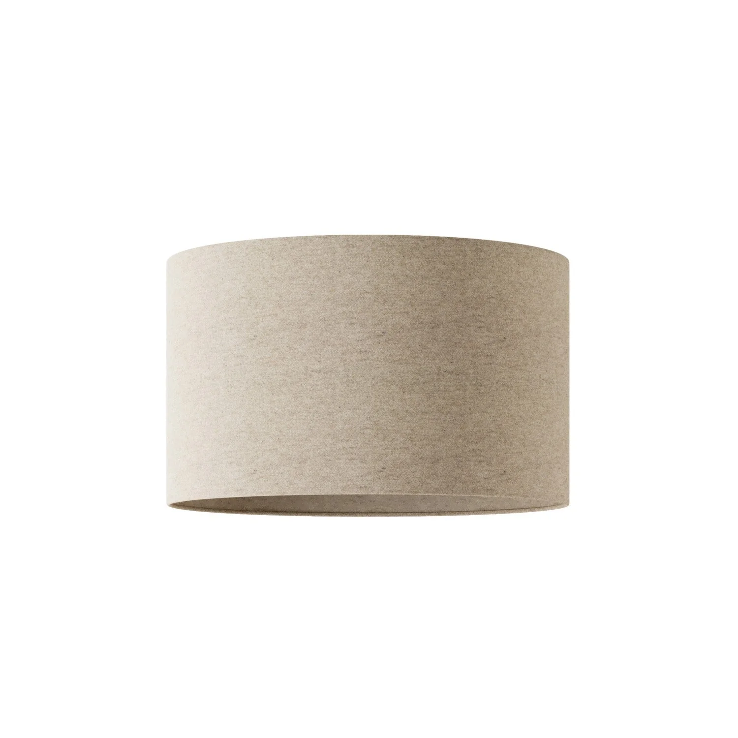 Cylindrical Lampshade L in fabric with E27 fitting - Made in Italy - Beige Wool