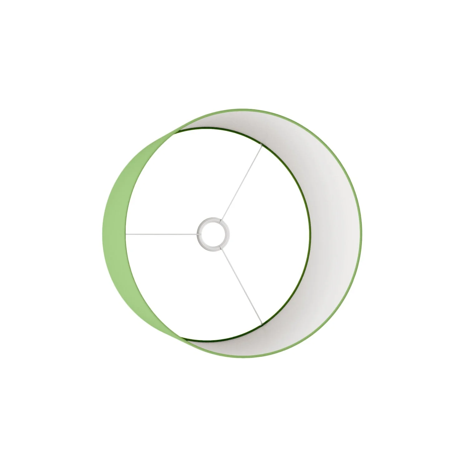 Cylinder L lampshade in fabric with E27 fitting - Made in Italy - Cinette Pistachio Green - Image 3