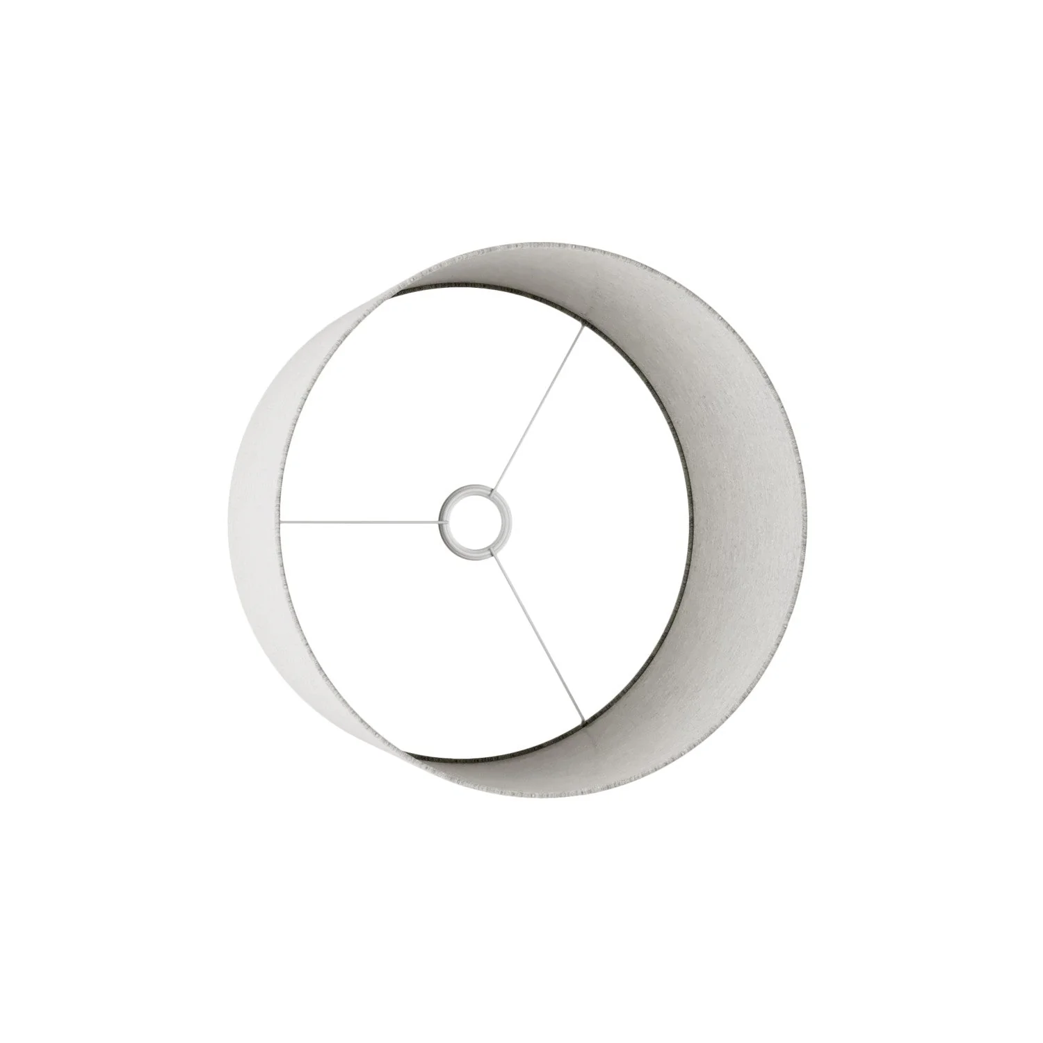 Cilindro L Lampshade in fabric with E27 fitting - Made in Italy - Light Gray Wool - Image 3