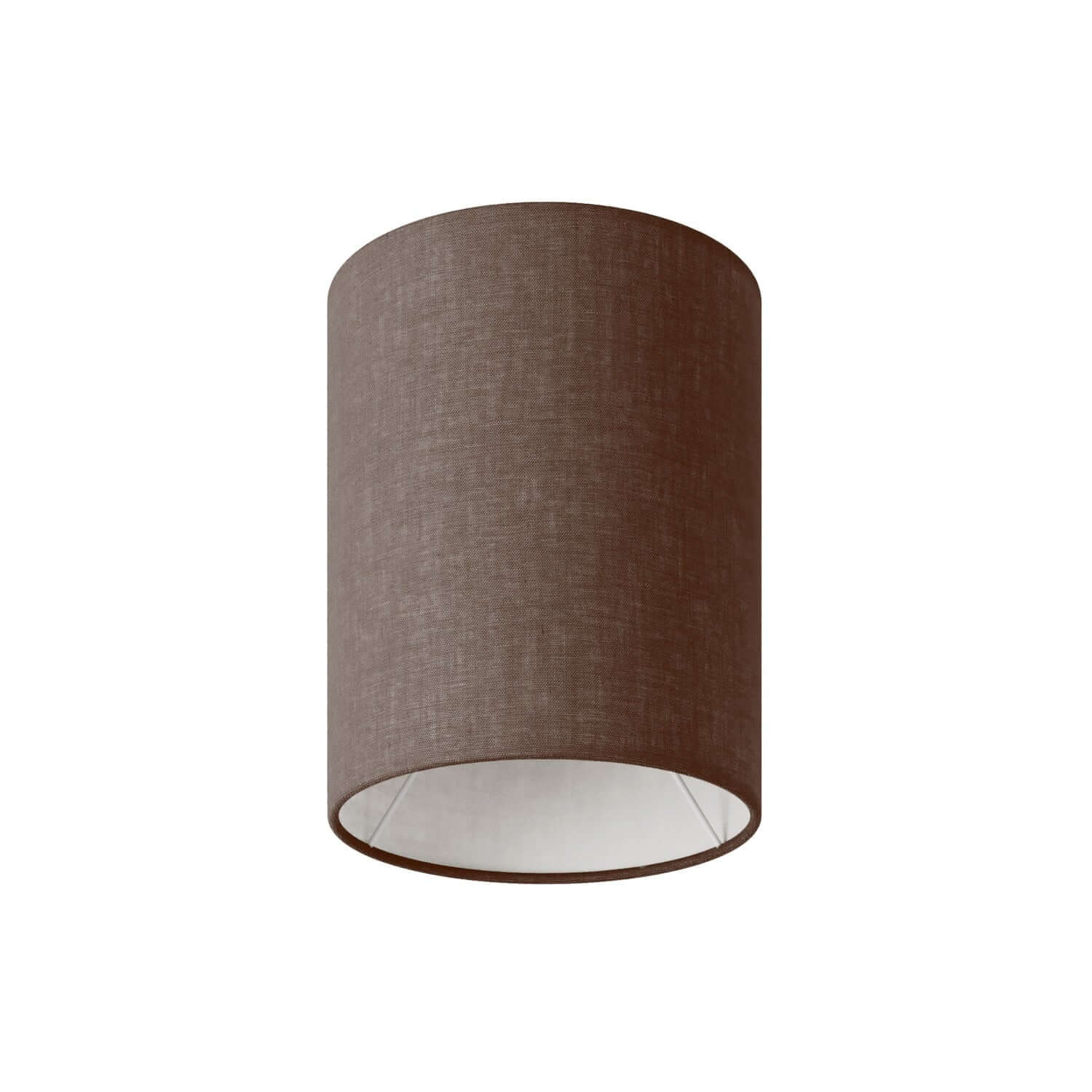 Cylindrical fabric lampshade with E27 fitting - 100% Made in Italy - Camelot brown