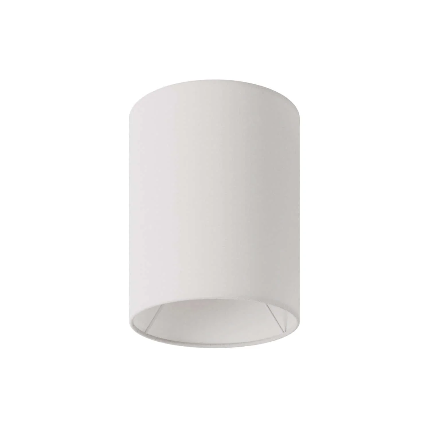 Cylindrical fabric lampshade with E27 fitting – 100% Made in Italy – Glossy white linen