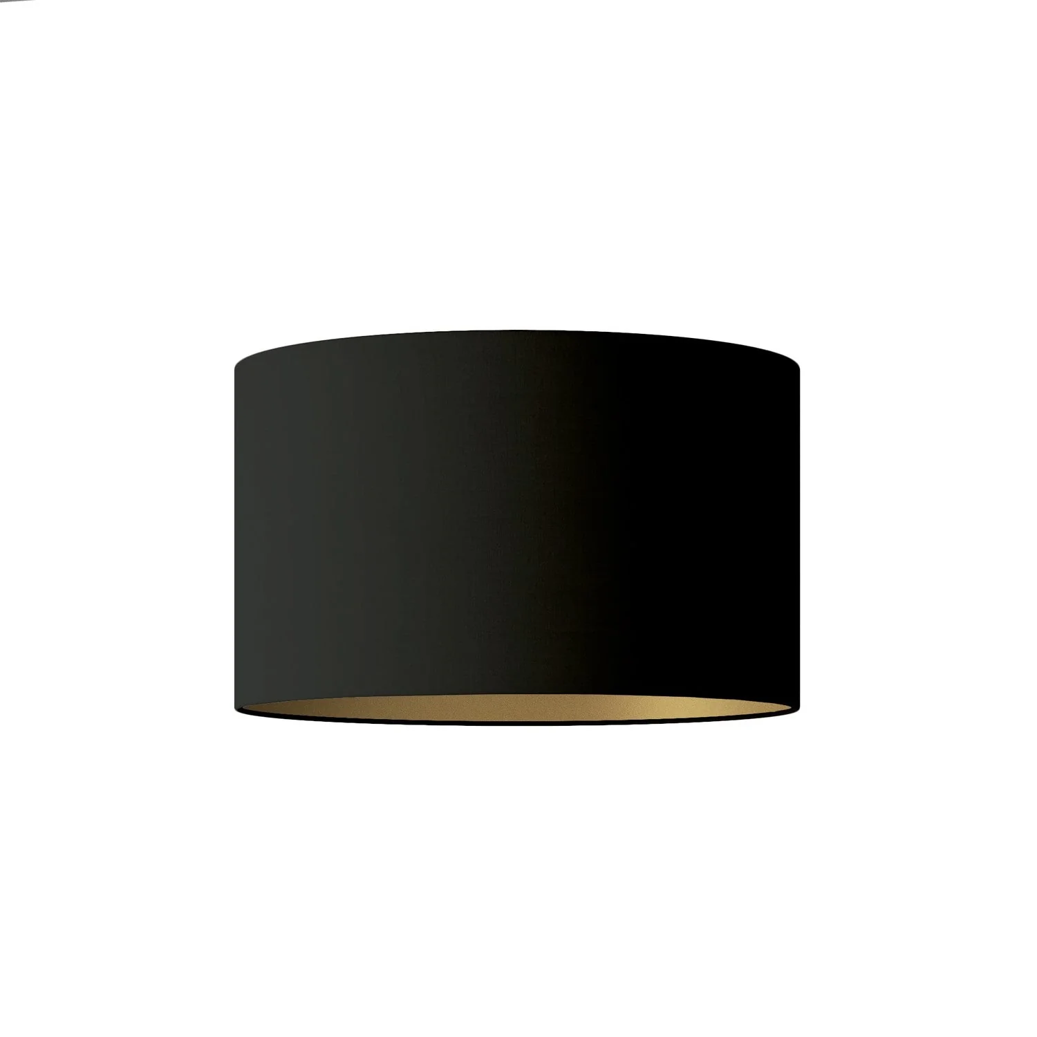 Cilindro L Lampshade in fabric with E27 fitting - Made in Italy - Black/Gold