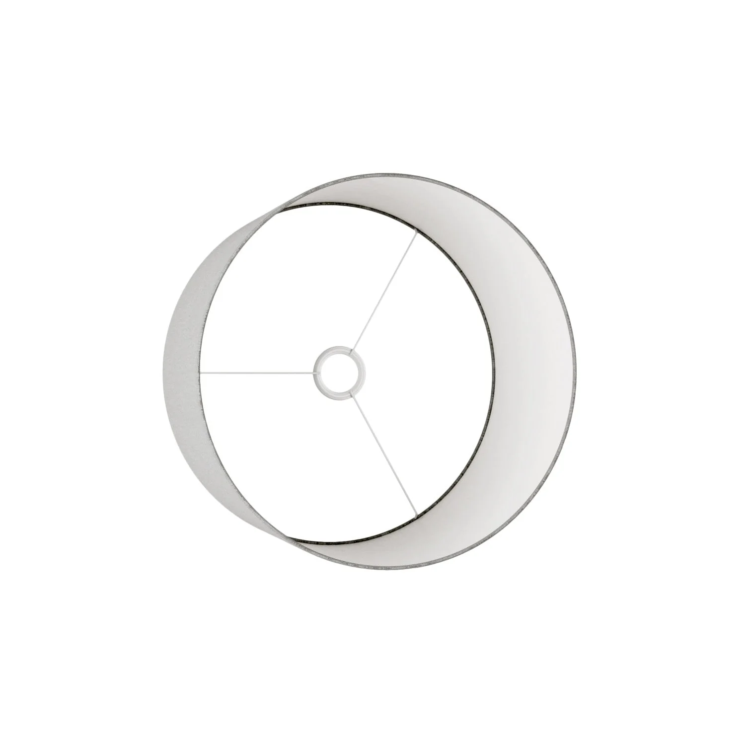 Lampshade Cylinder L in fabric with E27 fitting - Made in Italy - Camelot Grey - Image 3