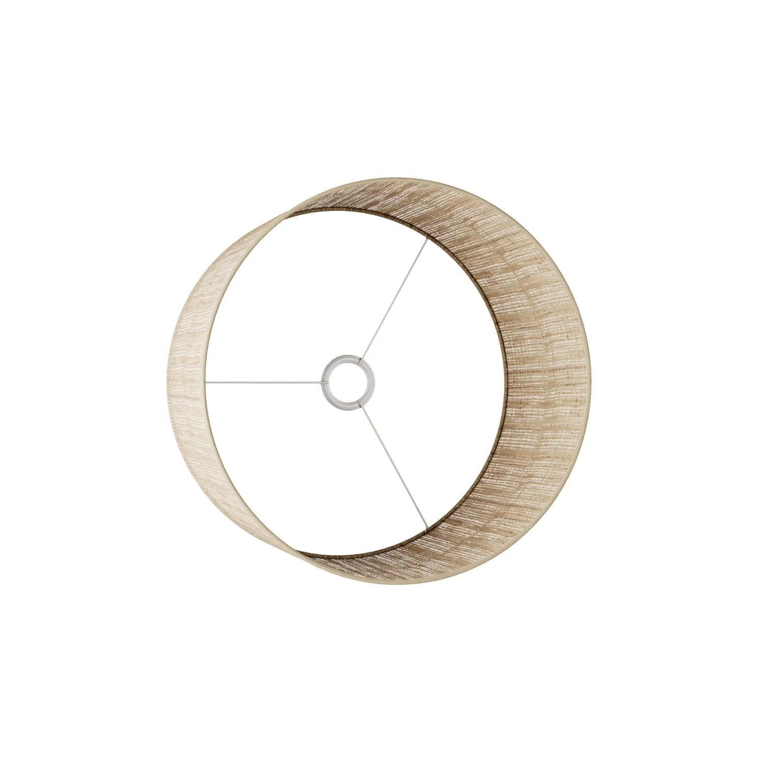 Lampshade Cylinder L in fabric with E27 fitting - Made in Italy - Raphia - Image 3