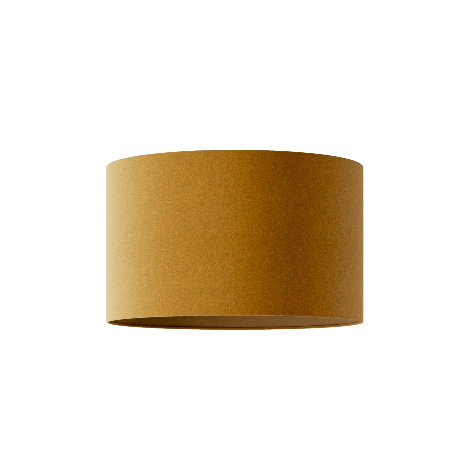 Lampshade Cilindro L in fabric with E27 fitting - Made in Italy - Mustard Wool
