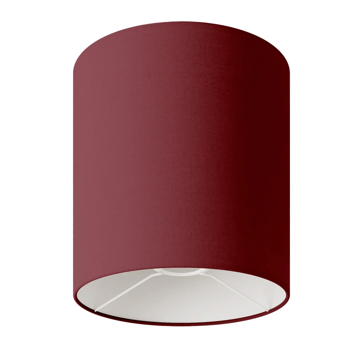 Lampshade Cylinder M in fabric with E27 fitting - Made in Italy - Arenal Bordeaux
