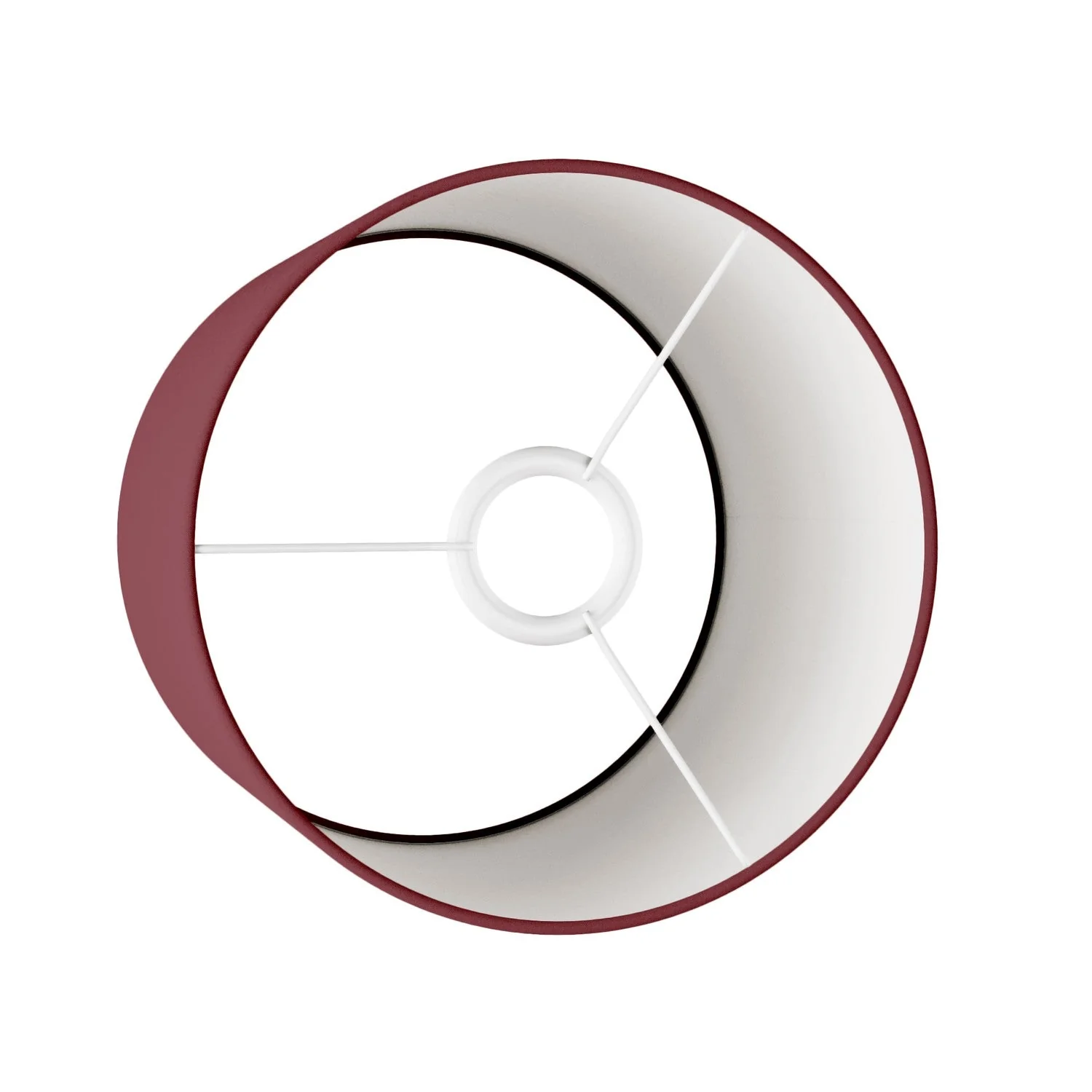 Lampshade Cylinder M in fabric with E27 fitting - Made in Italy - Arenal Bordeaux - Image 3