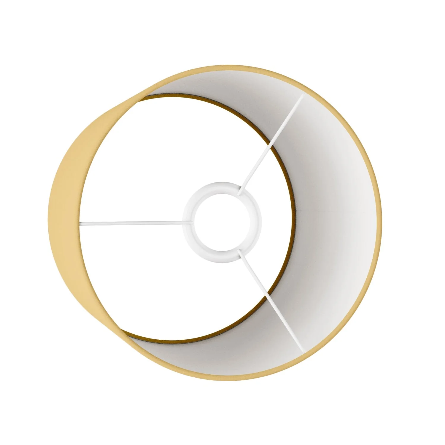 Cylinder Lampshade M in fabric with E27 fitting - Made in Italy - Arenal Gold - Image 3
