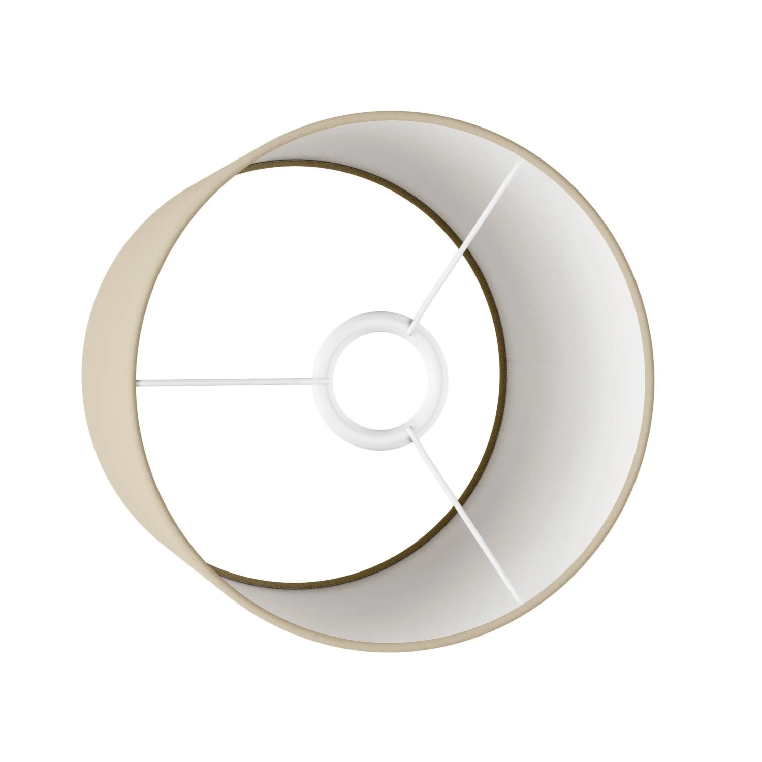 Cylinder M Lampshade in fabric with E27 fitting - Made in Italy - Arenal Dove Grey - Image 3