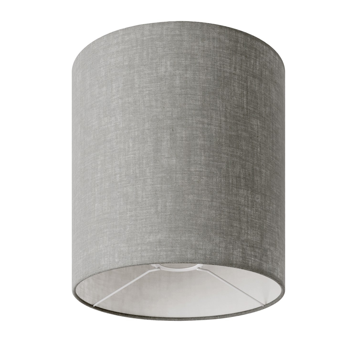 Cylindrical Lampshade M in fabric with E27 fitting - Made in Italy - Camelot Gray