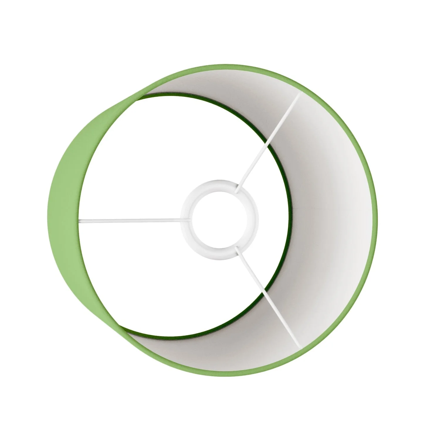 Cylinder M Lampshade in fabric with E27 fitting - Made in Italy - Cinette Pistachio Green - Image 3