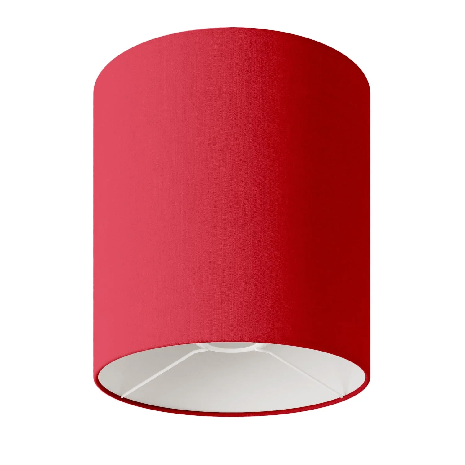 Cylinder Lampshade M in fabric with E27 fitting - Made in Italy - Teletta Red