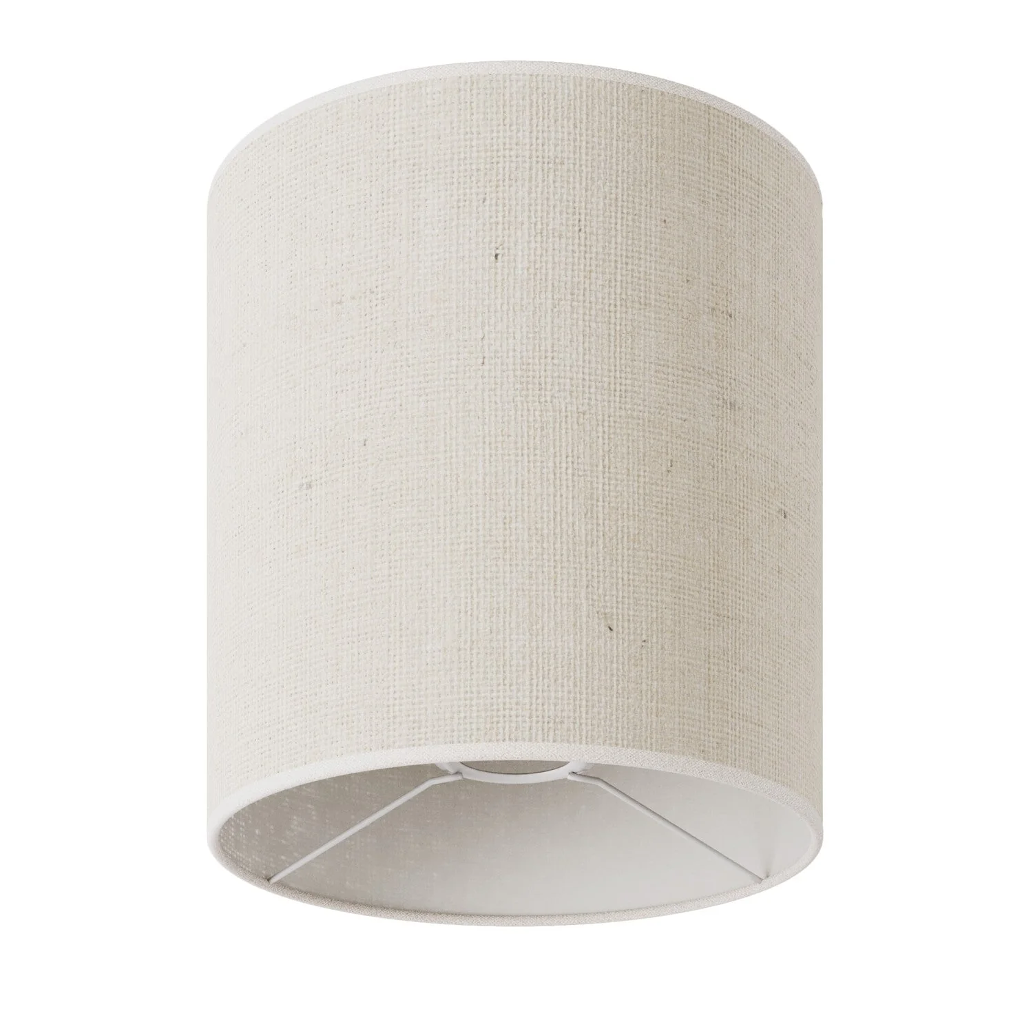 Lampshade Cylinder M in fabric with E27 fitting - Made in Italy - Light Jute