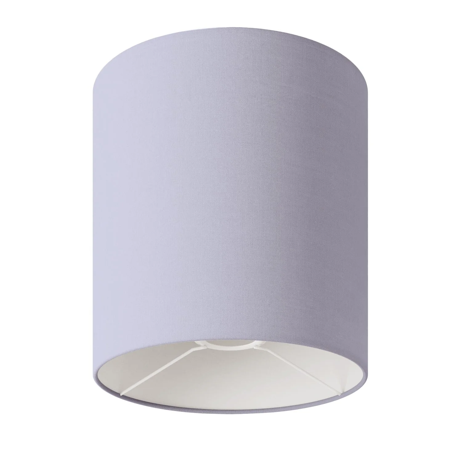 Cylindrical M Lampshade in fabric with E27 fitting - Made in Italy - Lilac Fabric