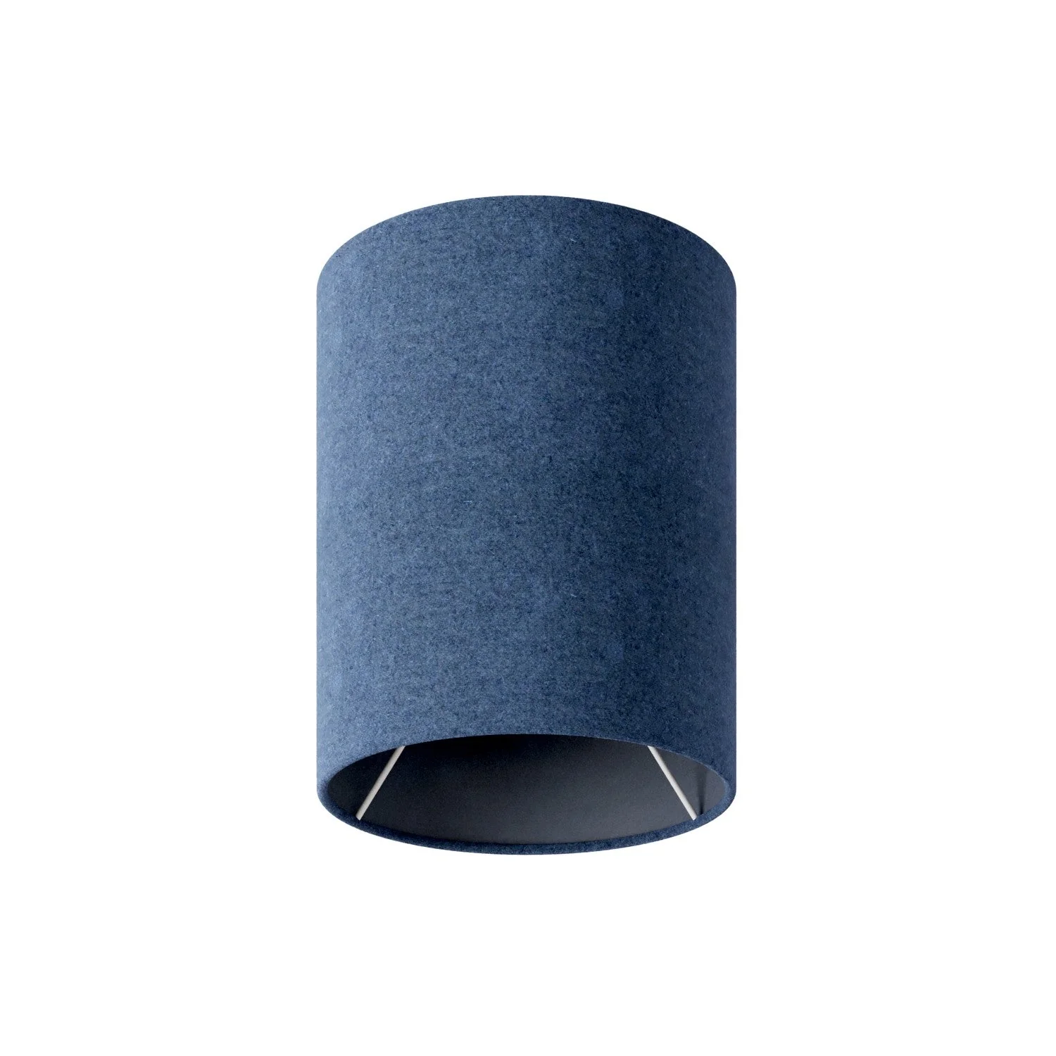 Cilindro S Lampshade in fabric with E27 fitting - Made in Italy - Blue Wool