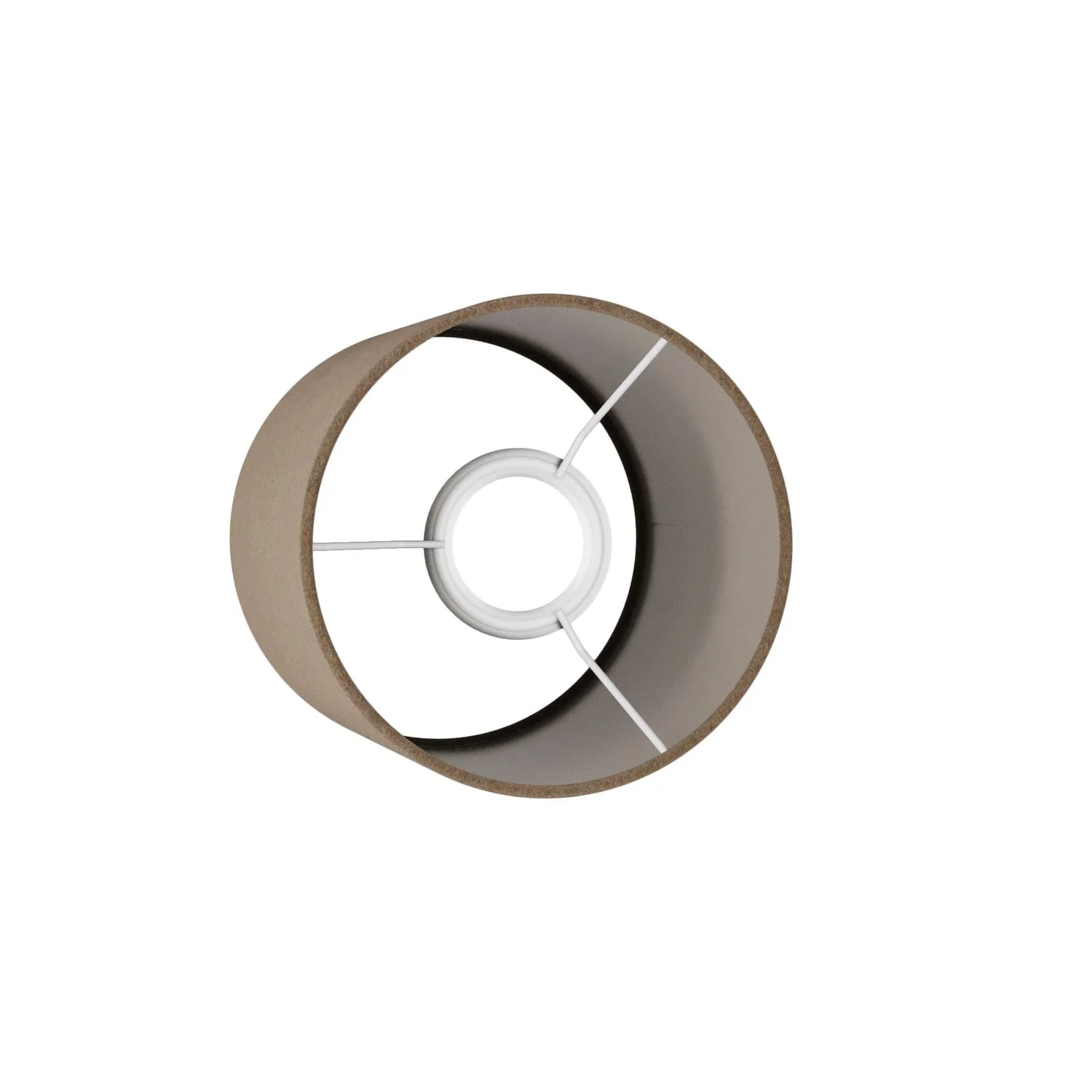 Cylinder Lampshade S in fabric with E27 fitting - Made in Italy - Brown Wool - Image 3