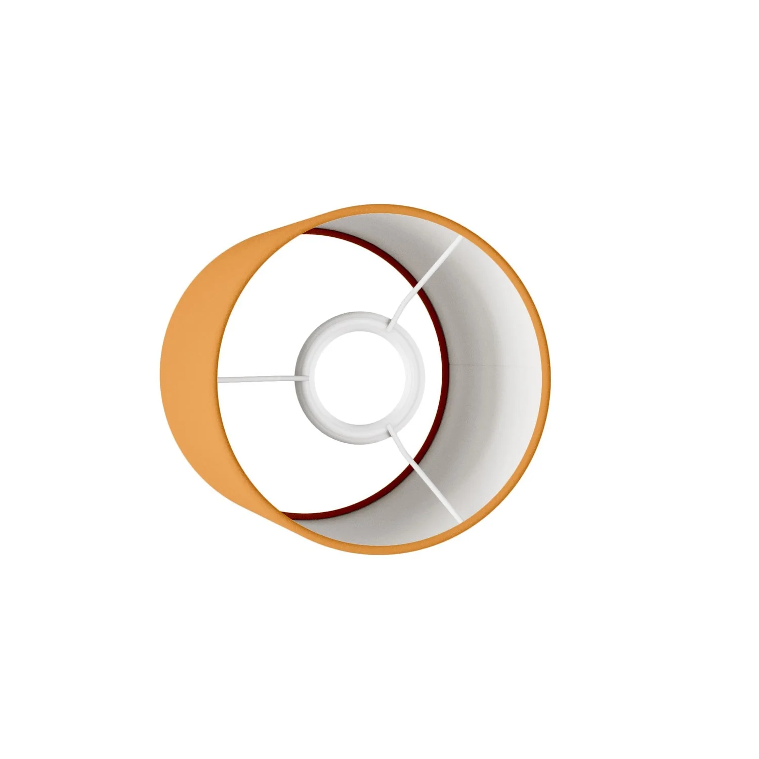 Cylindrical Lampshade S in fabric with E27 fitting - Made in Italy - Mandarino Cotton - Image 3